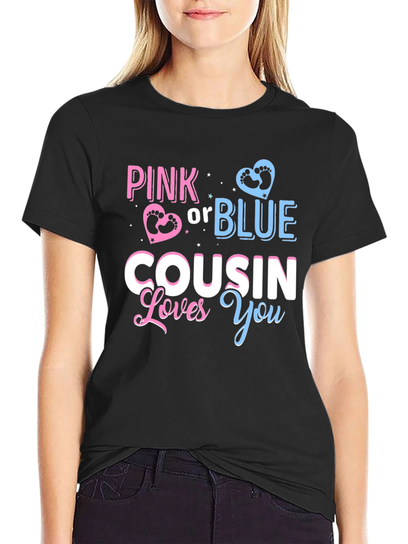 Pink or Blue Cousin Loves You T-Shirt