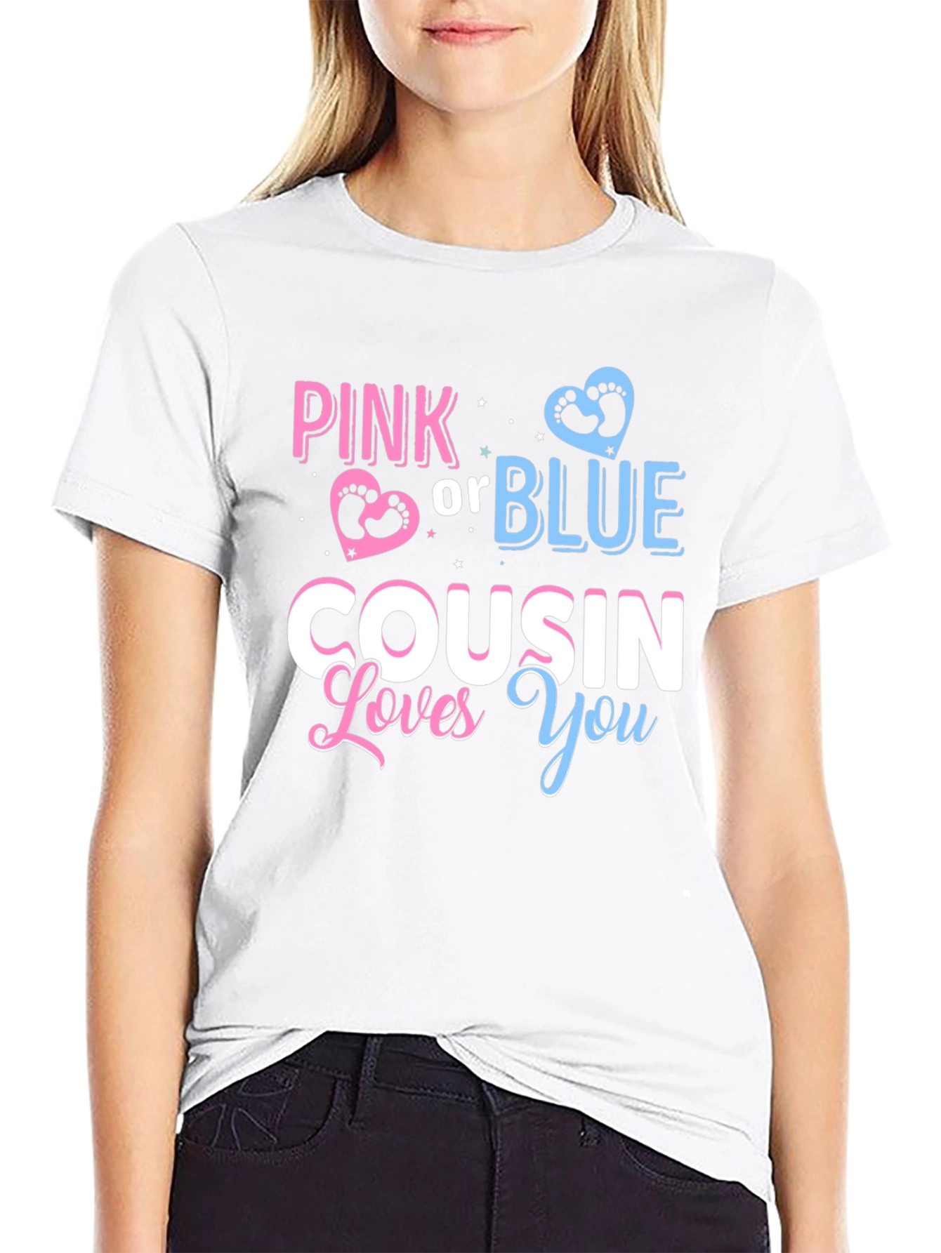 Pink or Blue Cousin Loves You T-Shirt
