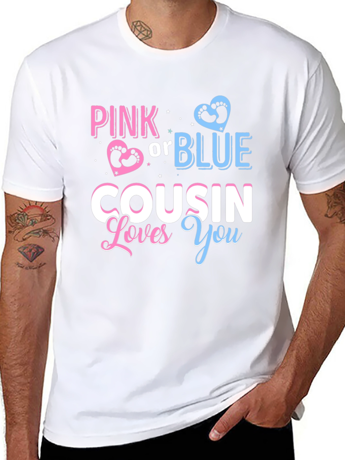 Pink or Blue Cousin Loves You T-Shirt