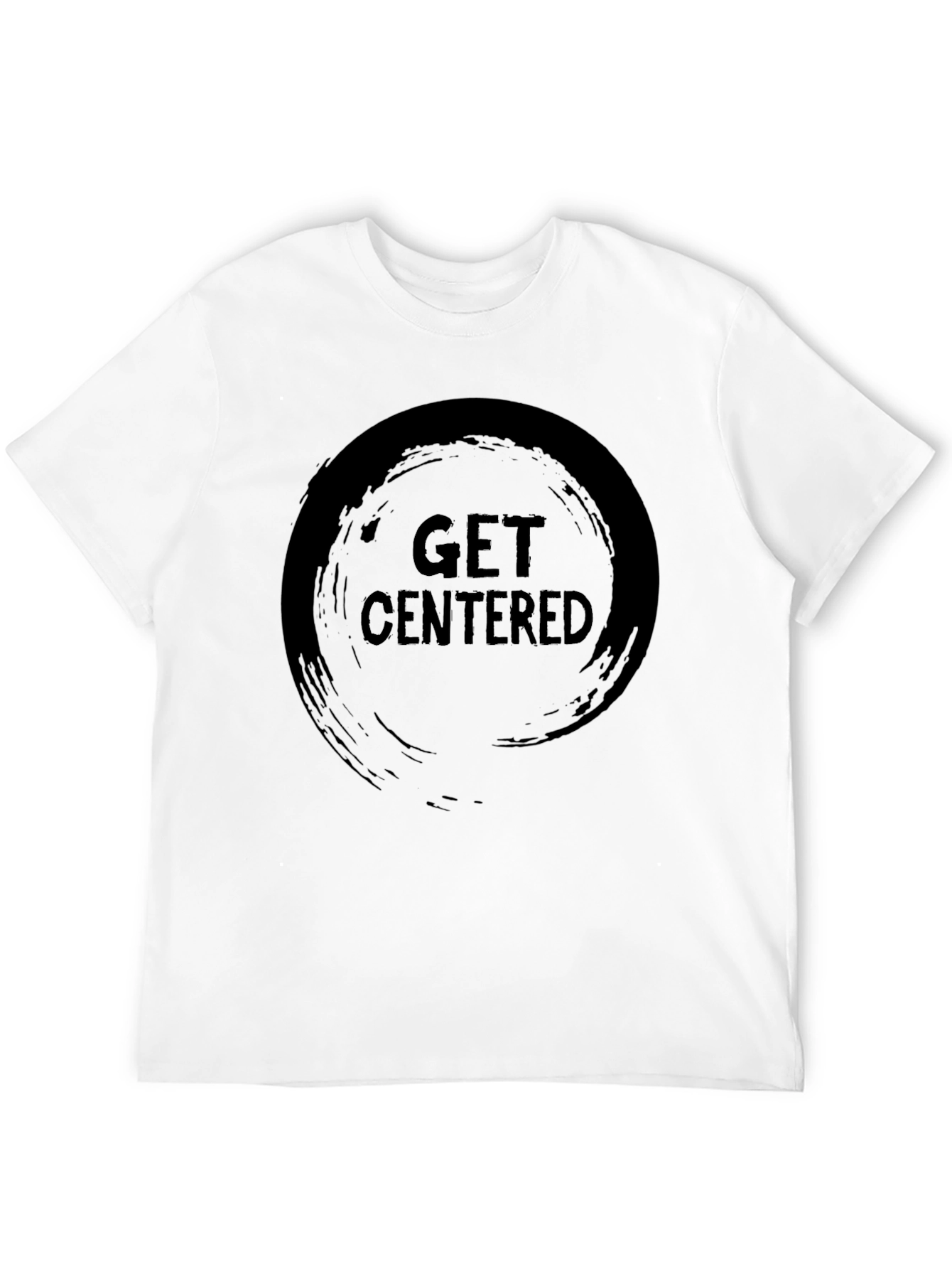 Get Centered Graphic T-Shirt - Black Zen Inspired Design