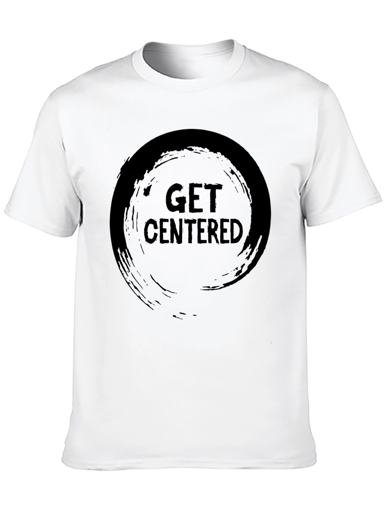 Get Centered Graphic T-Shirt - Black Zen Inspired Design