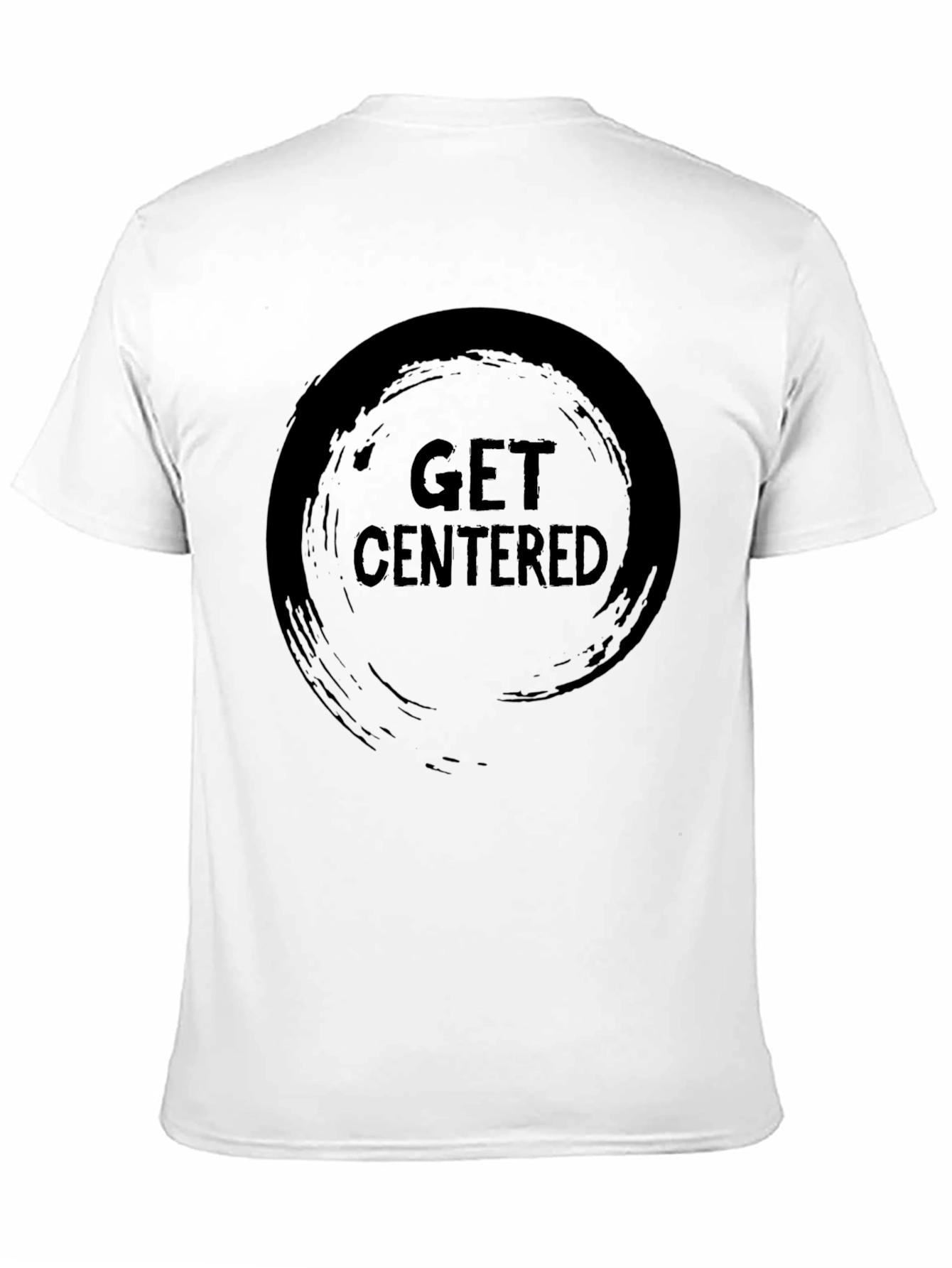Get Centered Graphic T-Shirt - Black Zen Inspired Design