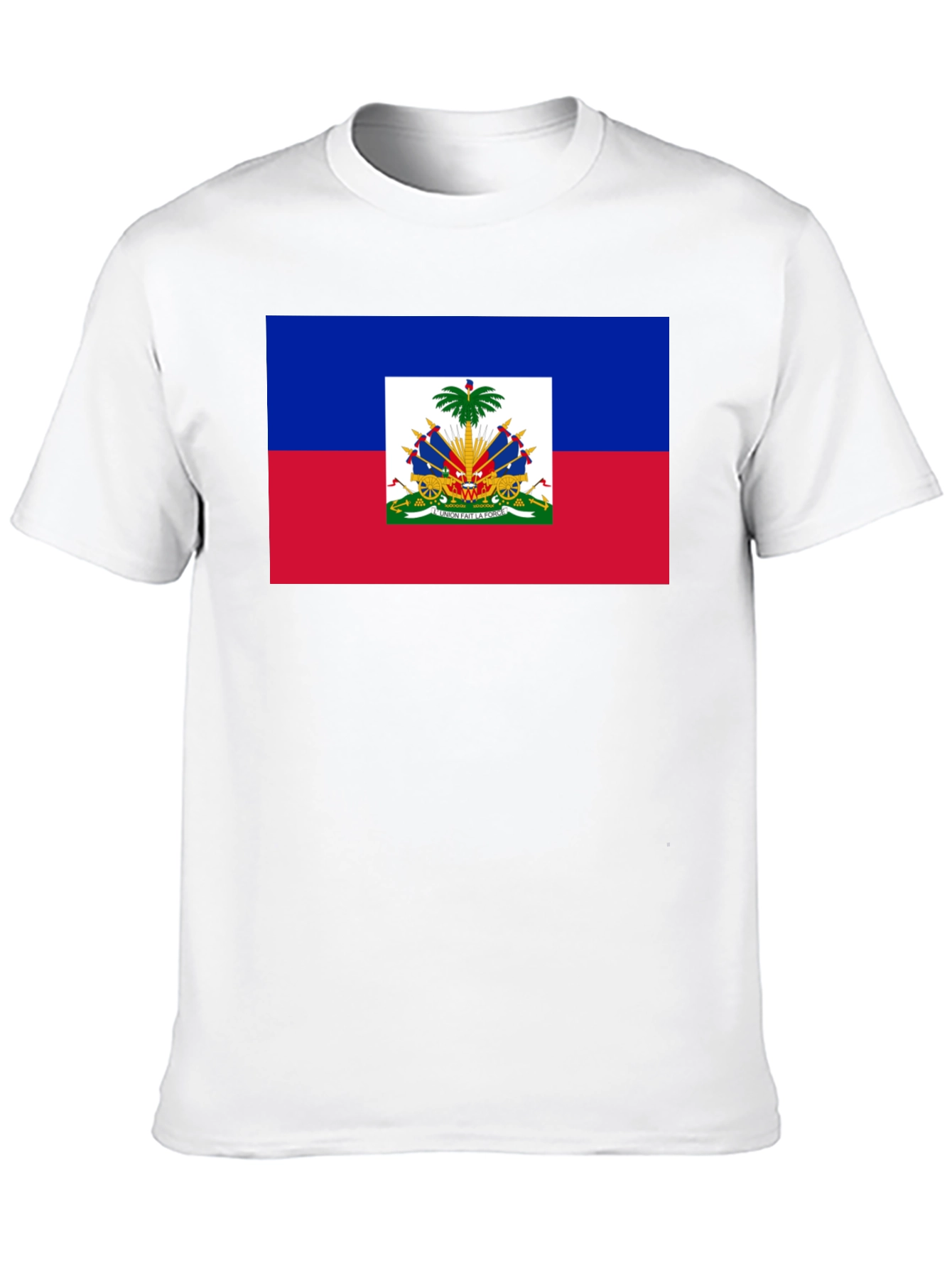 Haiti Flag Graphic T-Shirt - Black