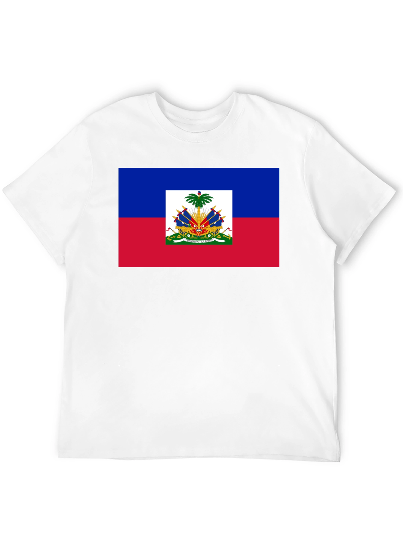 Haiti Flag Graphic T-Shirt - Black
