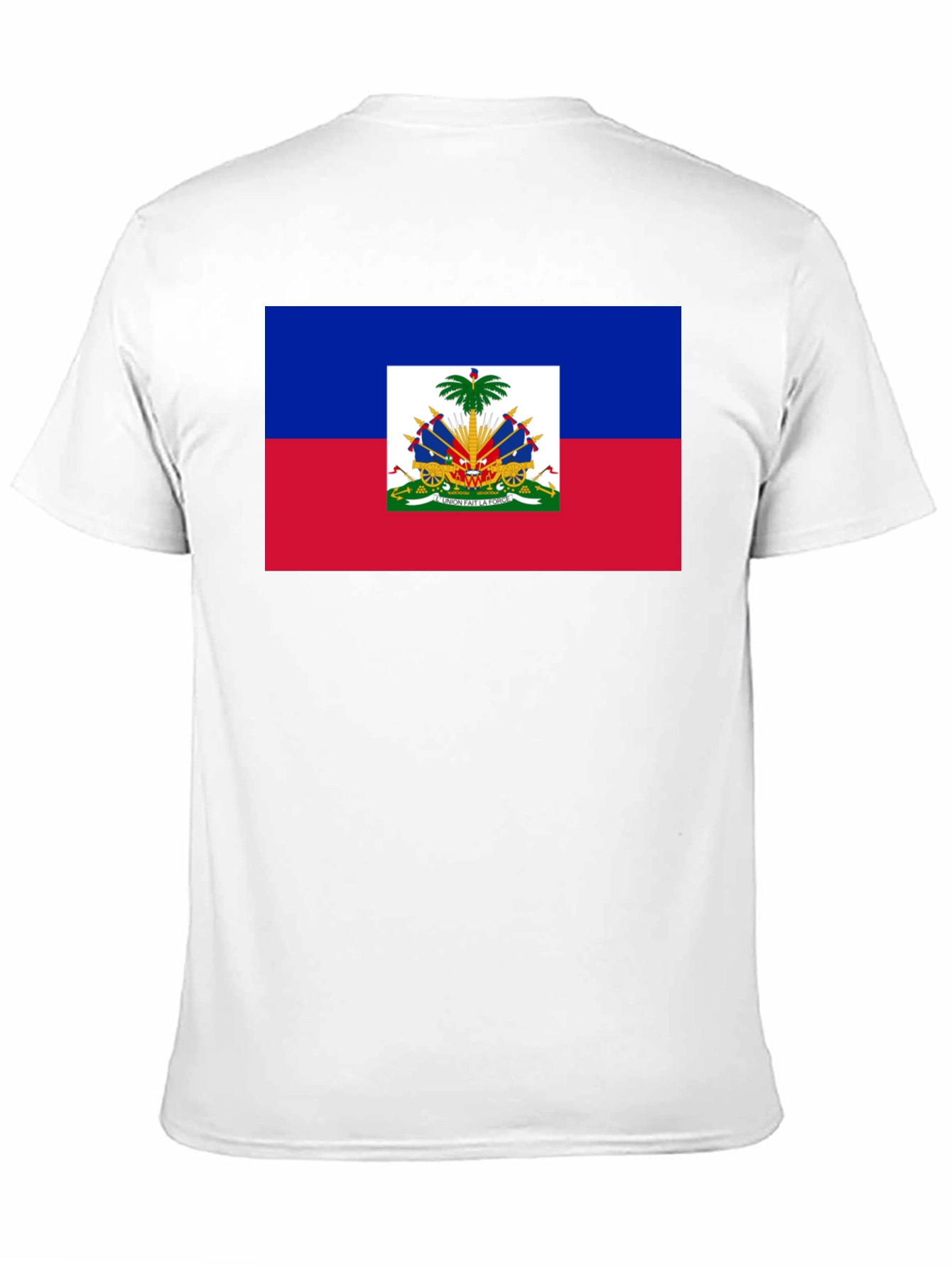 Haiti Flag Graphic T-Shirt - Black