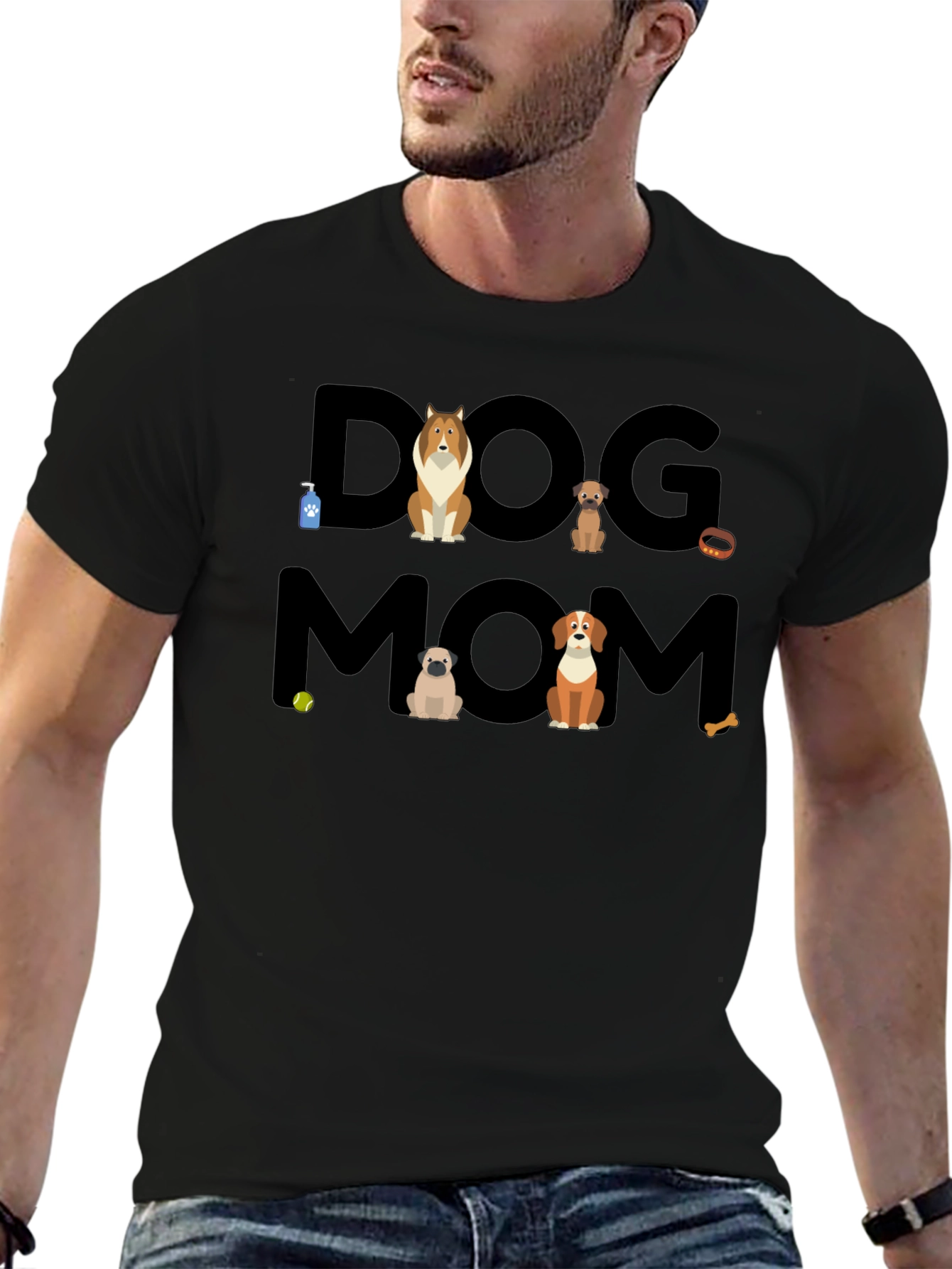 Dog Mom Graphic Tee - Cute Dog Lover Shirt