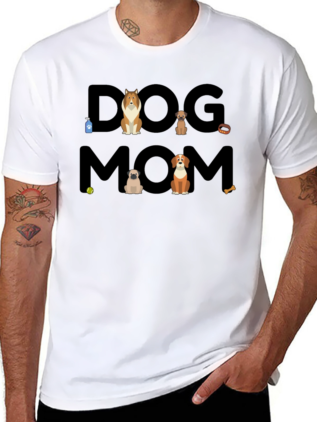 Dog Mom Graphic Tee - Cute Dog Lover Shirt