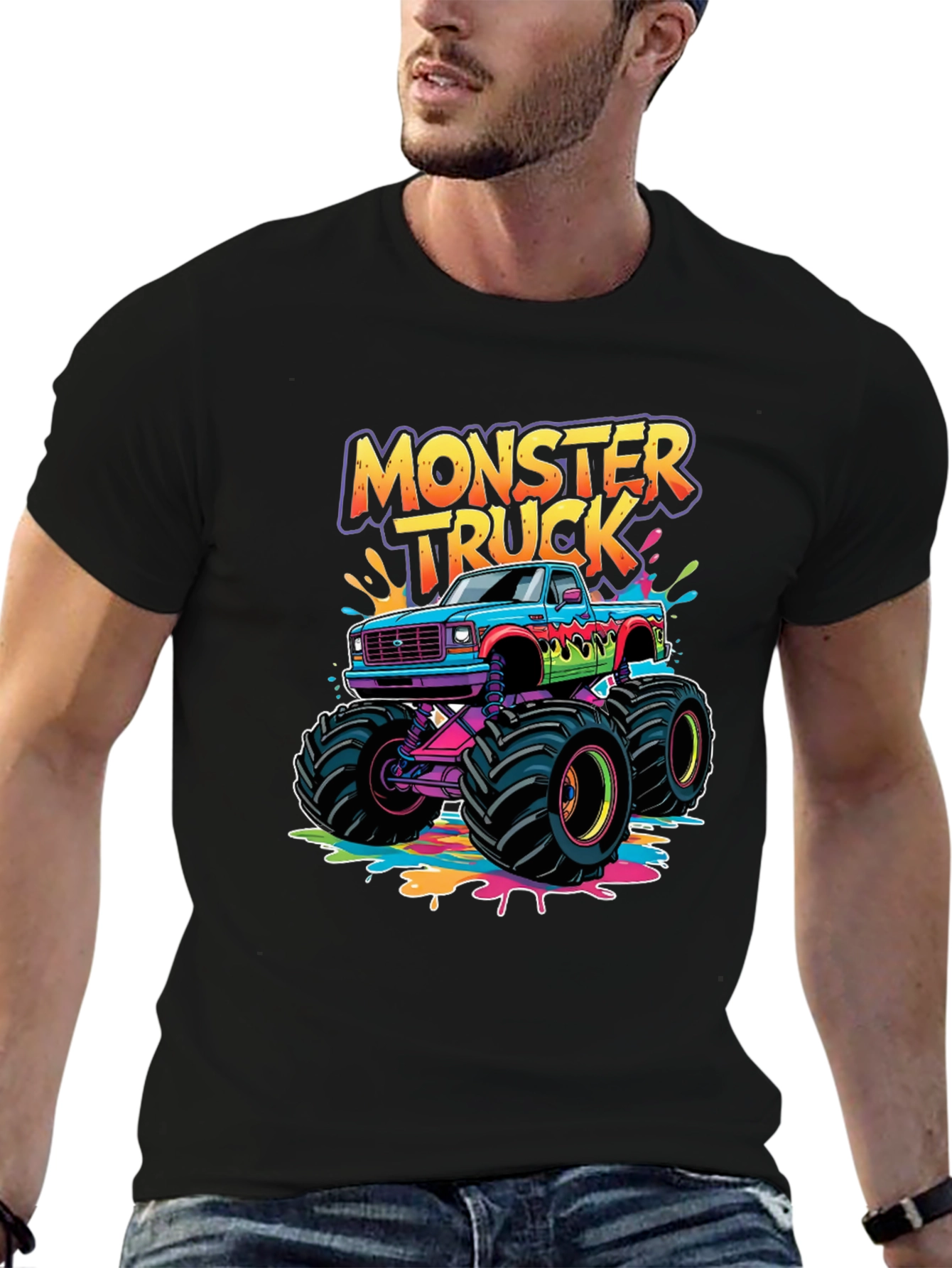 Monster Truck Graphic Black T-Shirt