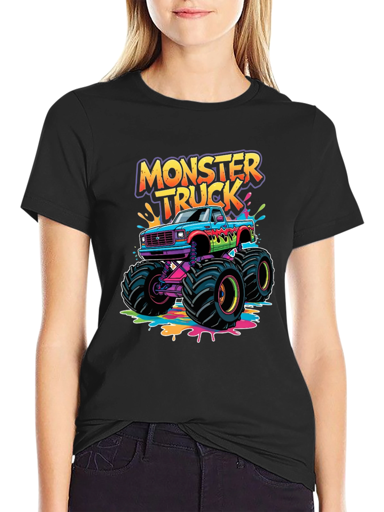 Monster Truck Graphic Black T-Shirt