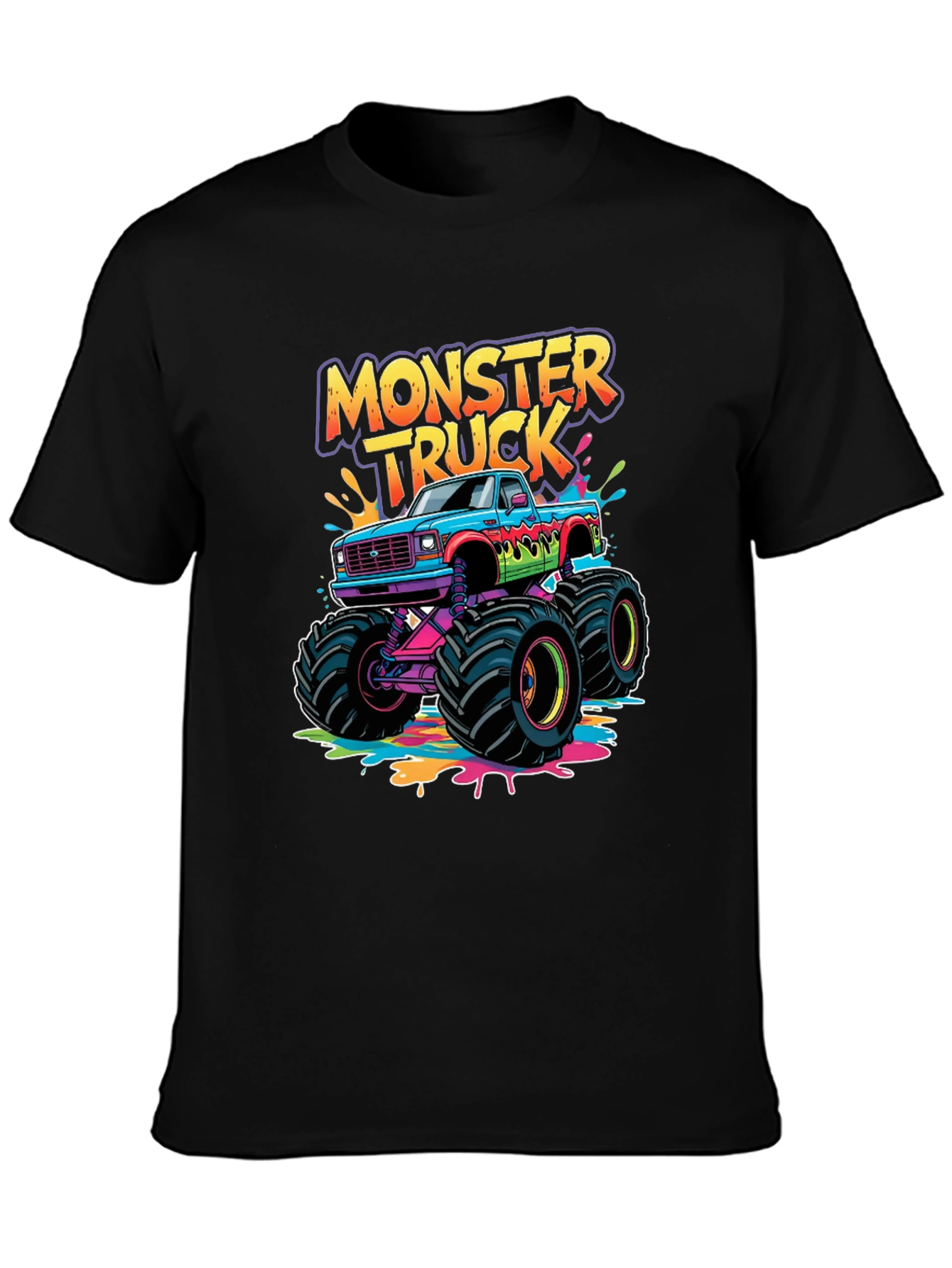 Monster Truck Graphic Black T-Shirt
