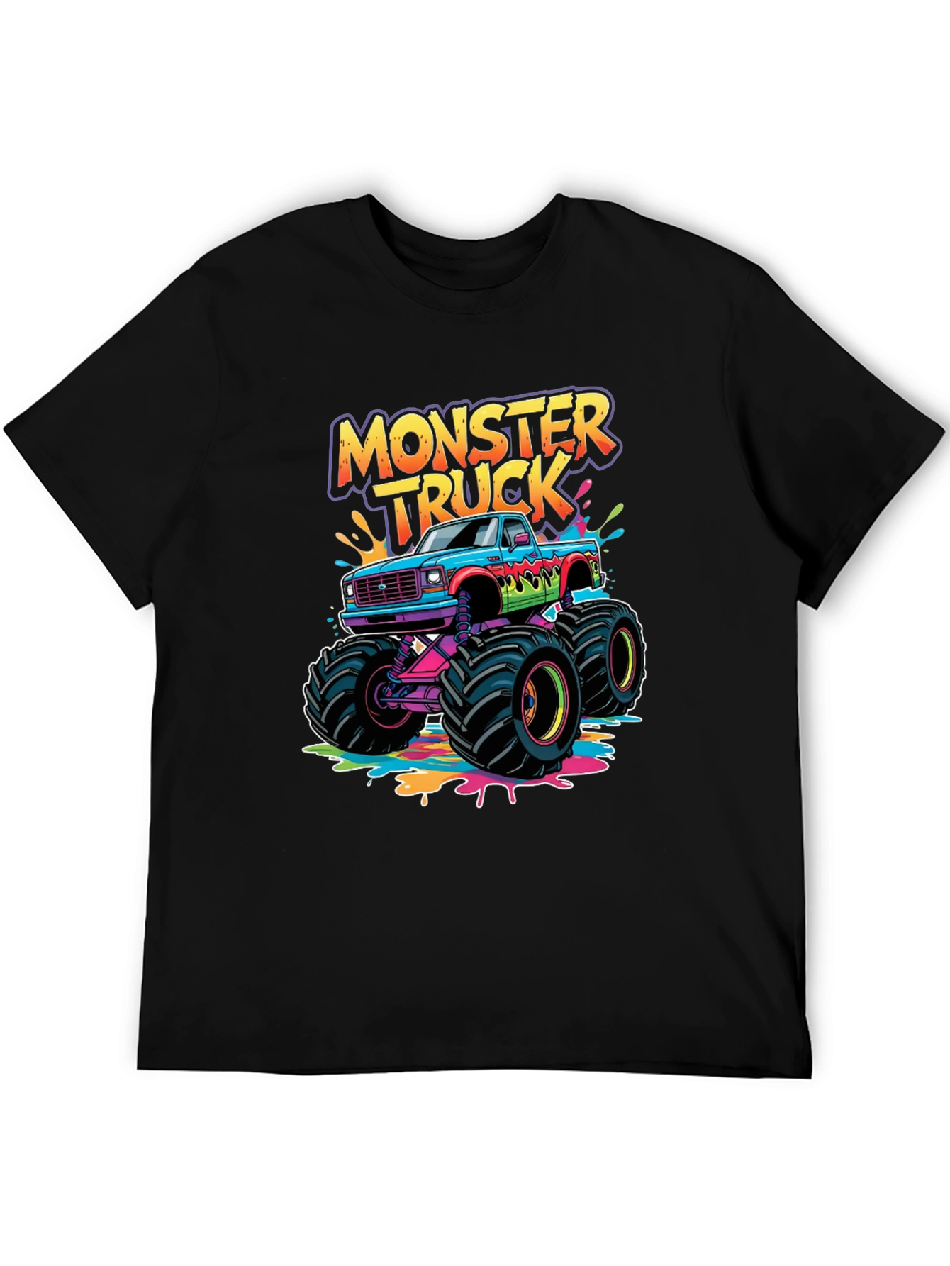 Monster Truck Graphic Black T-Shirt