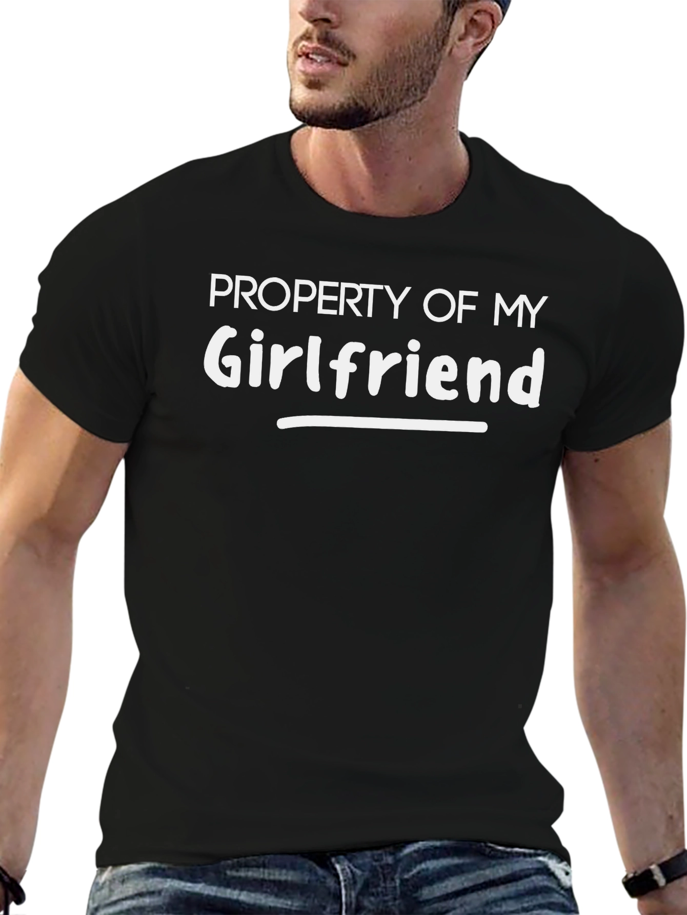 Property of My Girlfriend Funny Graphic T-Shirt