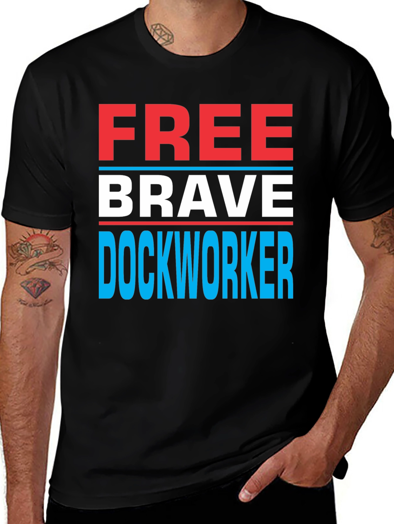 Free Brave Dockworker Graphic Tee