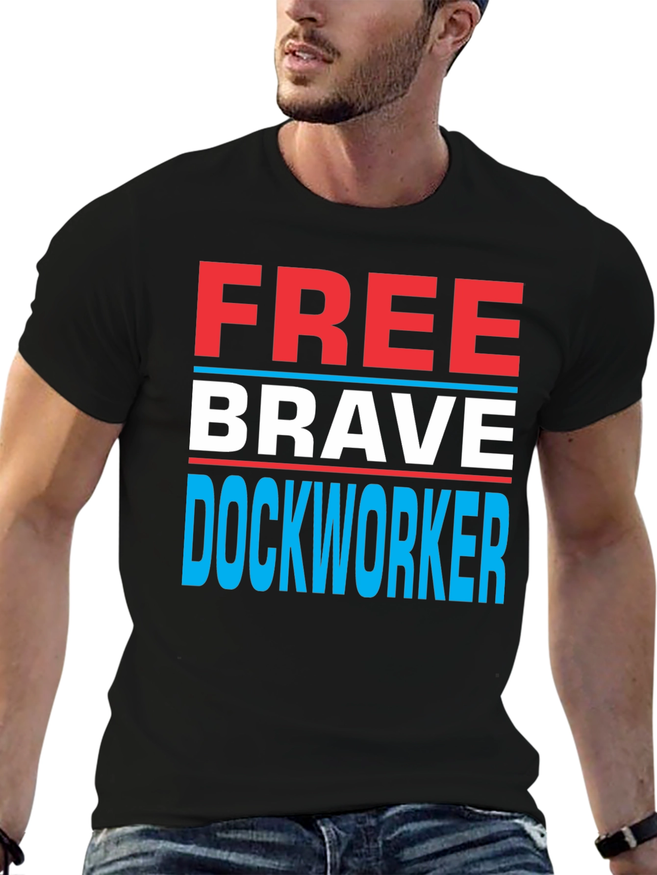 Free Brave Dockworker Graphic Tee