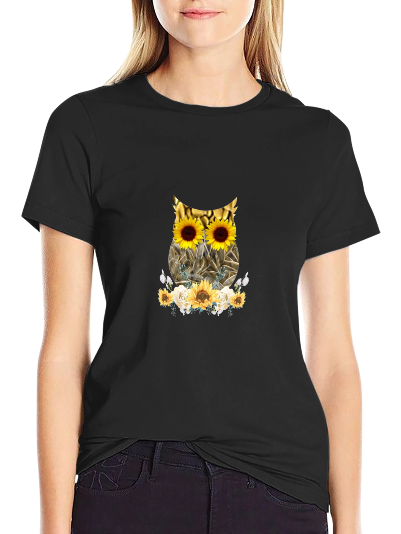 Sunflower Owl Graphic Tee