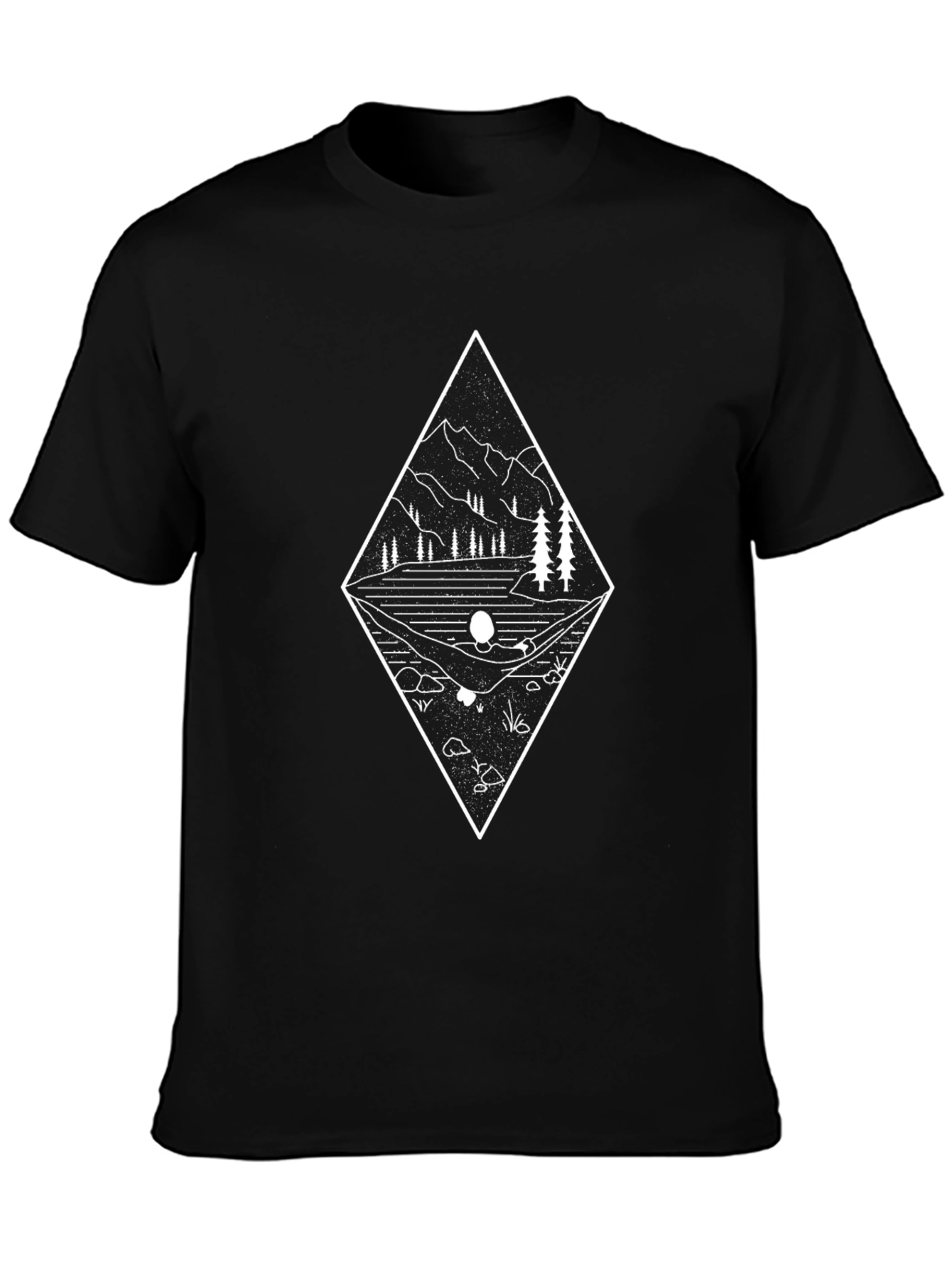 Mountain Hammock T-Shirt - Black Graphic Tee