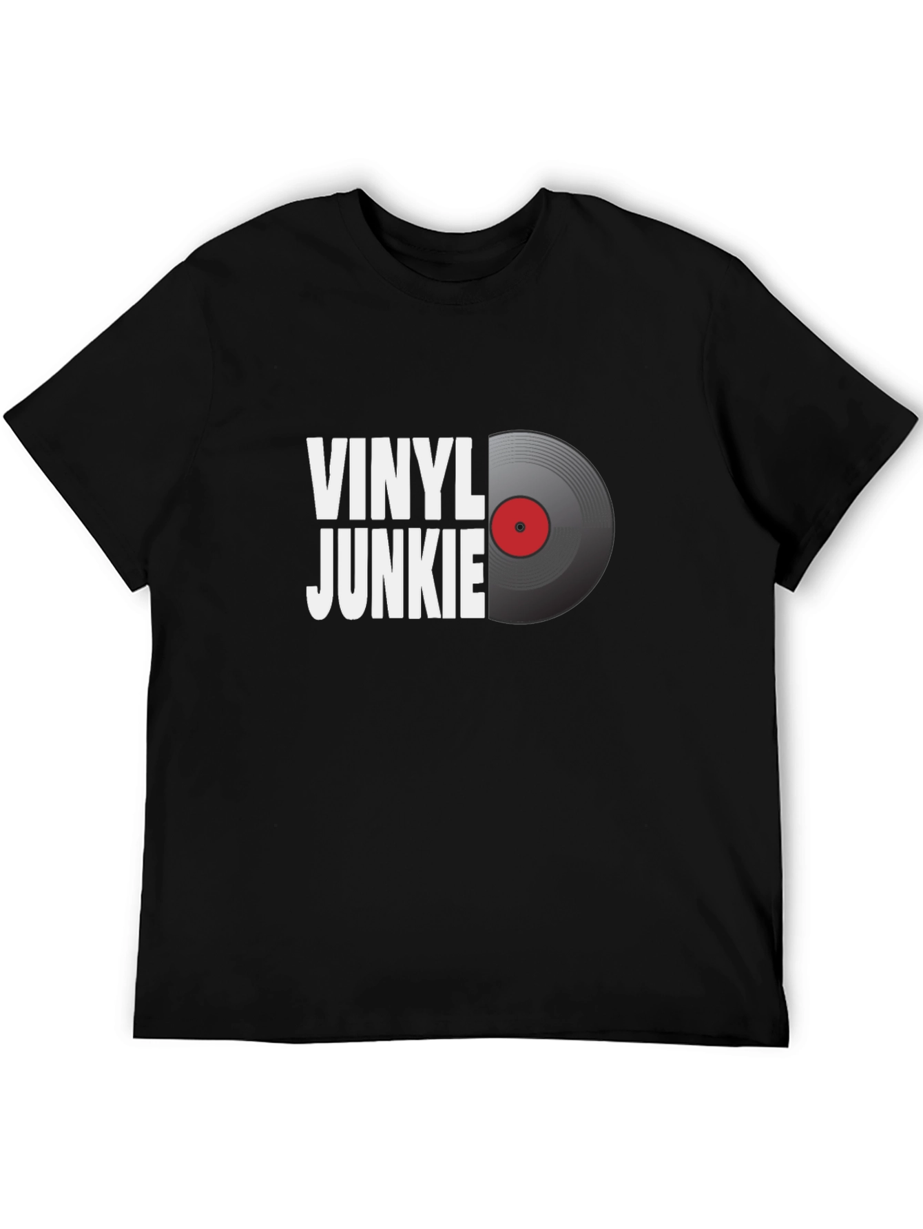Vinyl Junkie Graphic T-Shirt - Music Lover Tee