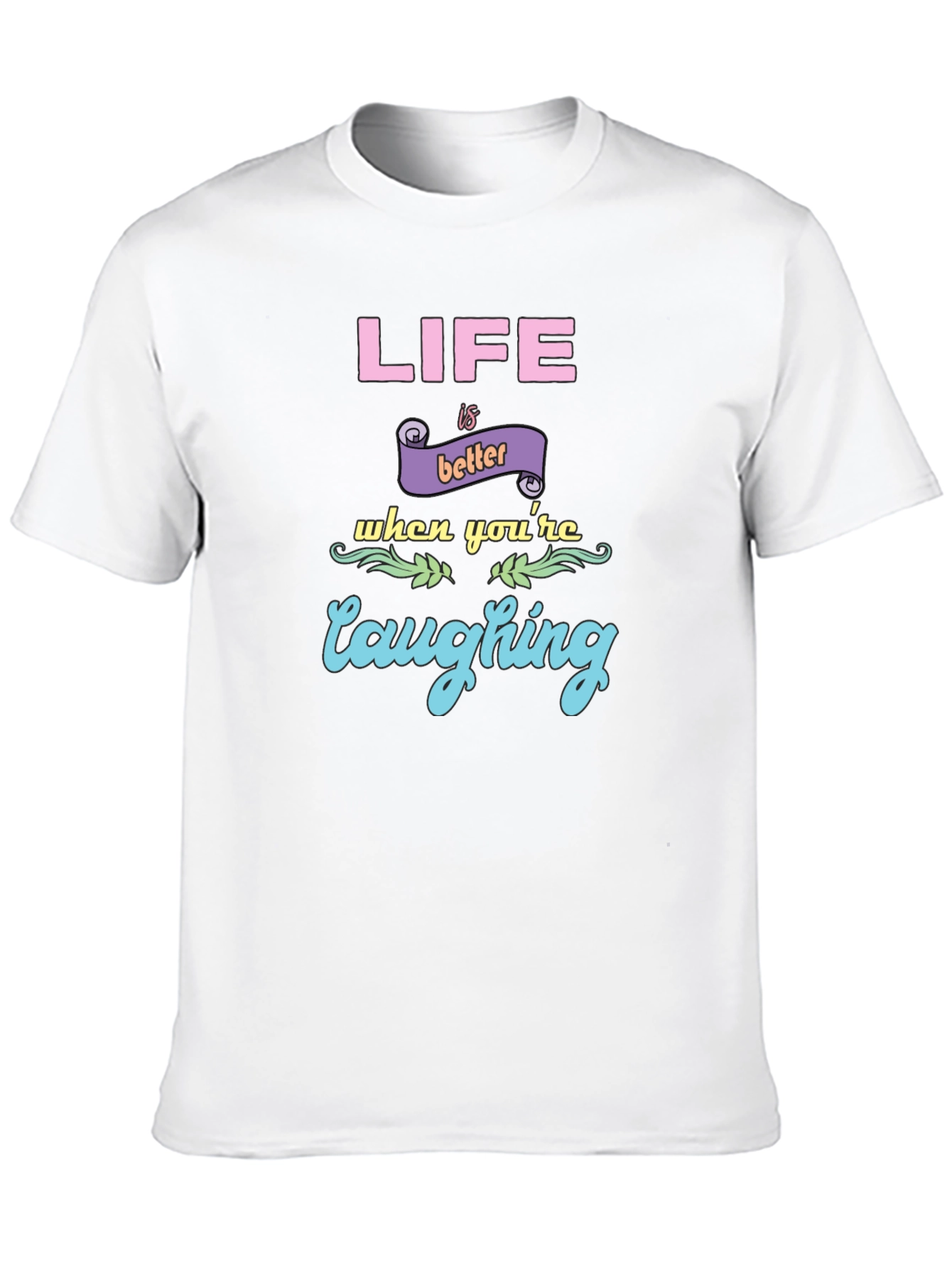 Life is Better Laughing Graphic Tee - Black