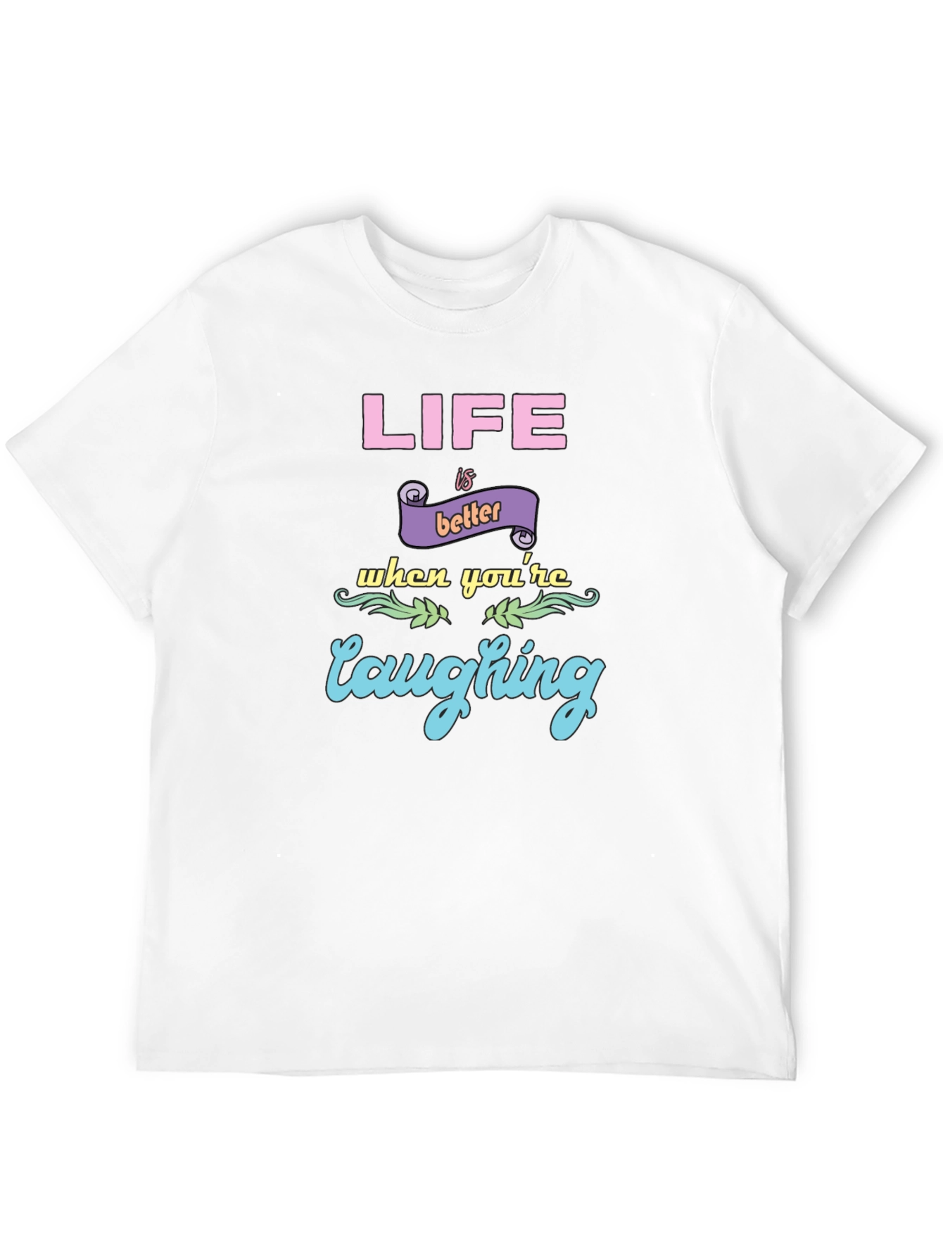 Life is Better Laughing Graphic Tee - Black