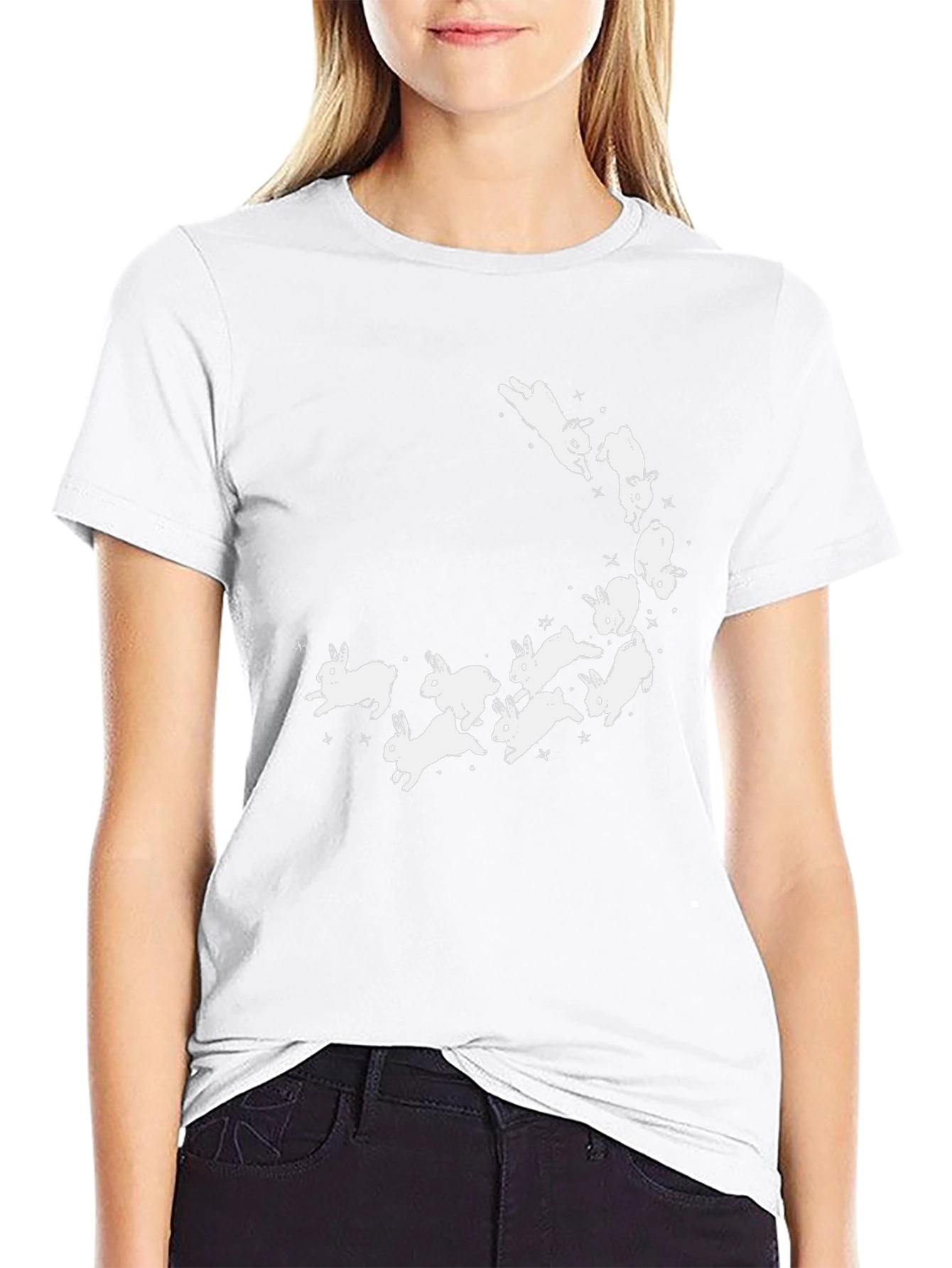 Black Bunny Graphic T-Shirt
