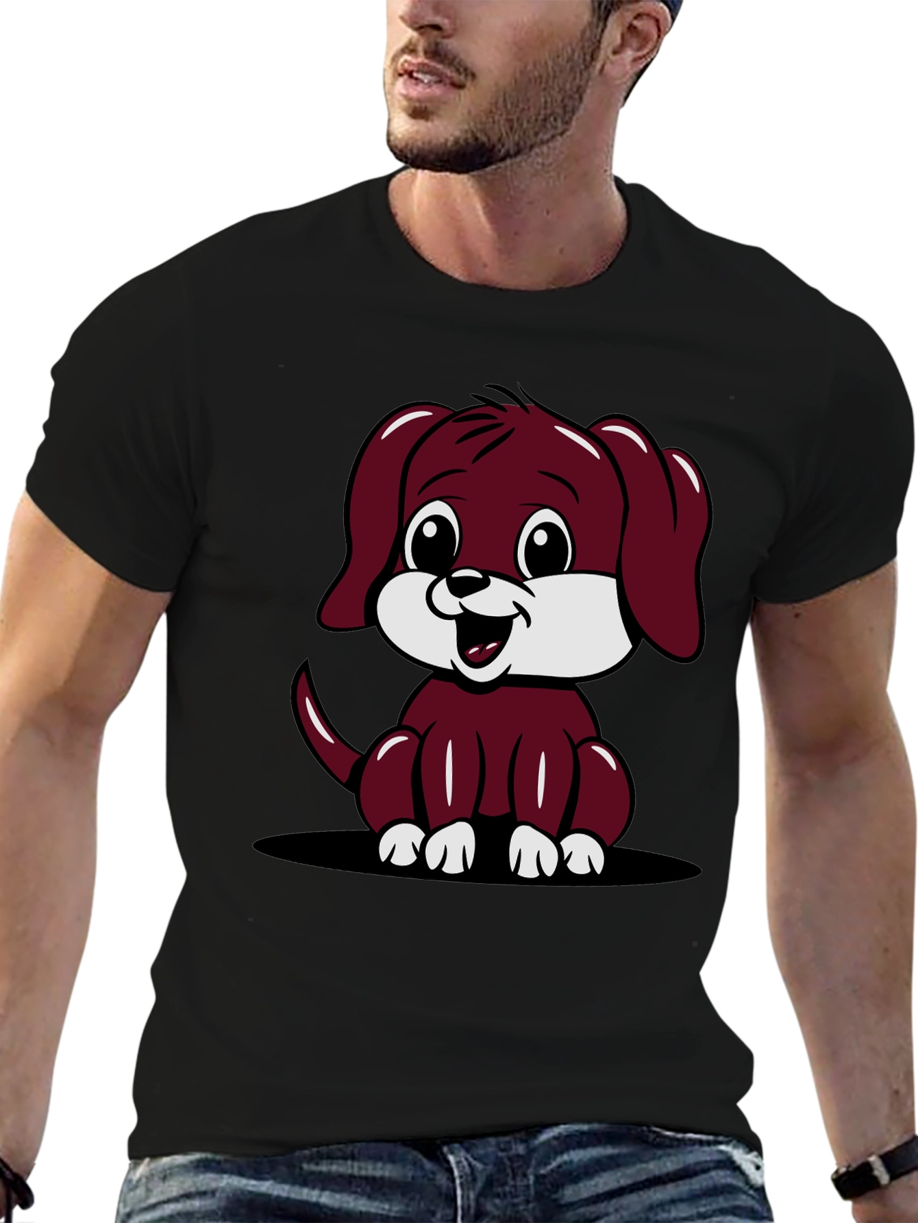 Cute Cartoon Dog Graphic Tee