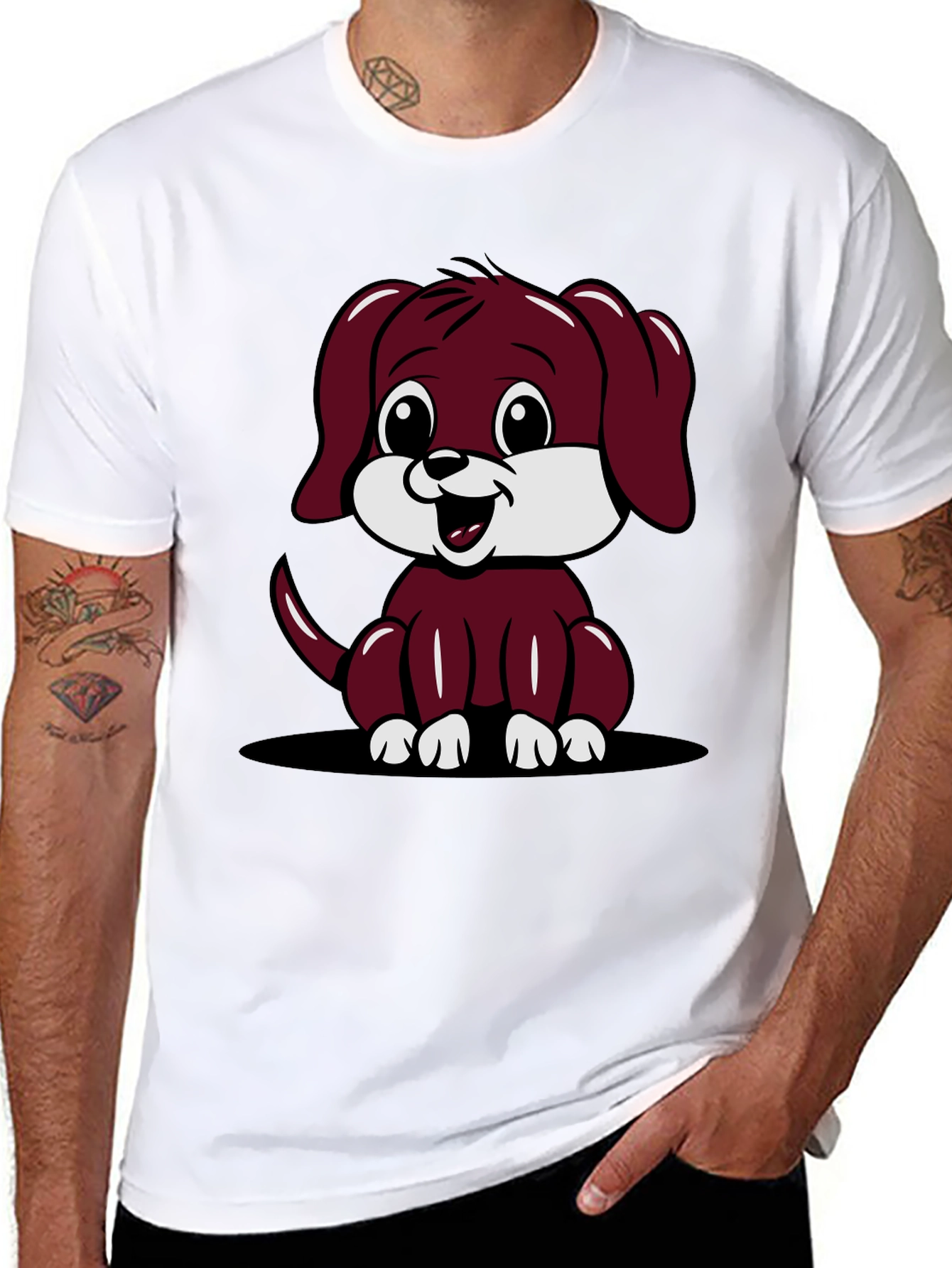 Cute Cartoon Dog Graphic Tee