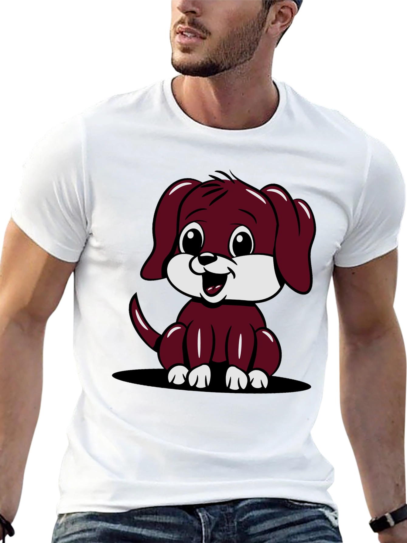 Cute Cartoon Dog Graphic Tee