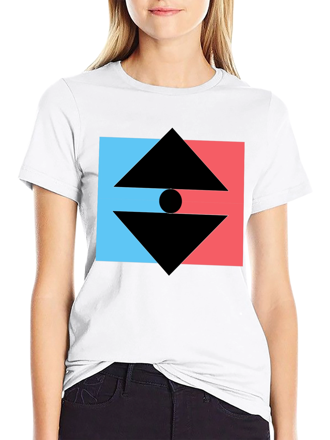 Geometric Graphic Tee - Modern Design T-Shirt