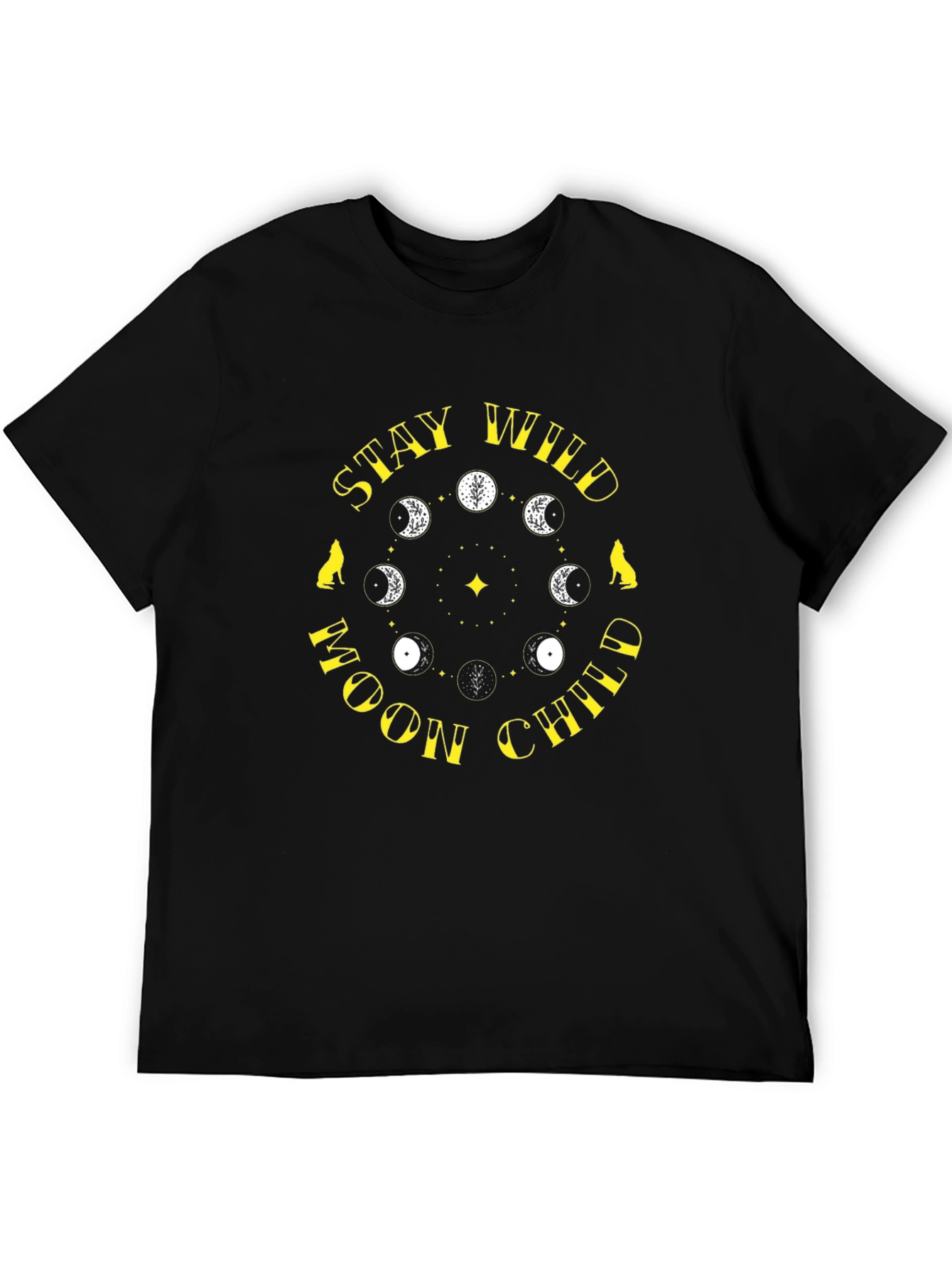 Stay Wild Moon Child Black T-Shirt