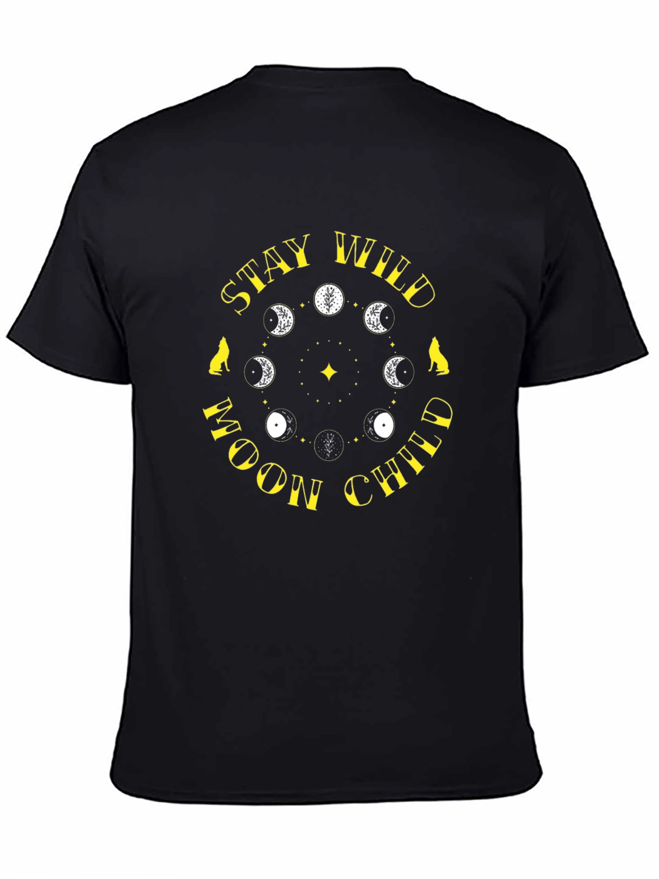 Stay Wild Moon Child Black T-Shirt
