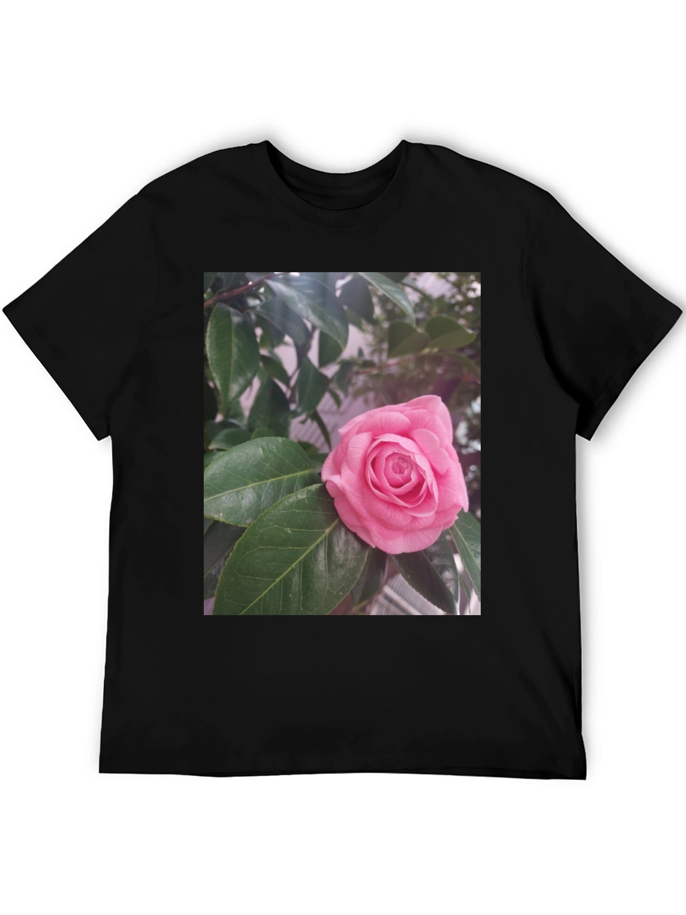 Floral Graphic Tee - Pink Rose Blossom Print