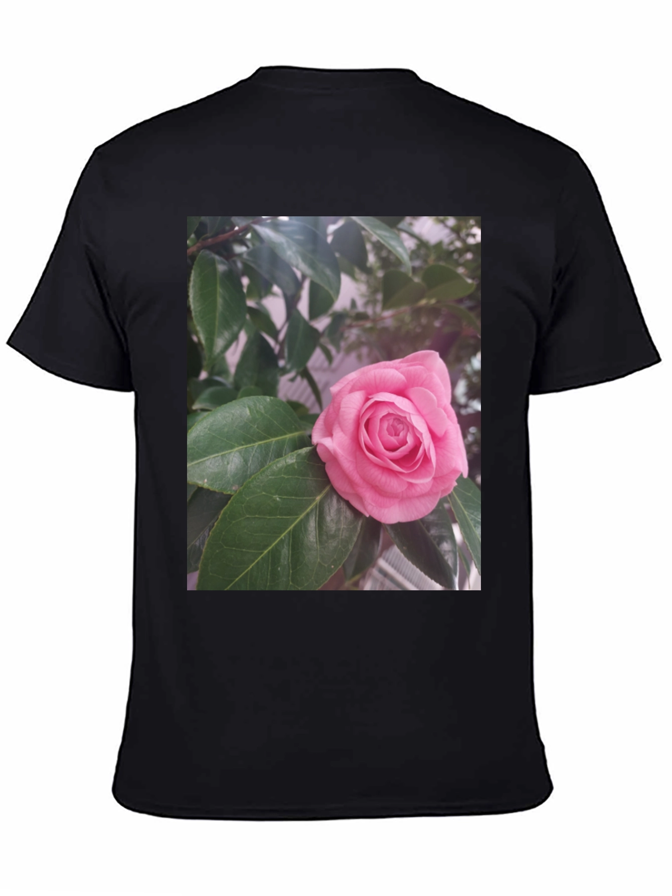 Floral Graphic Tee - Pink Rose Blossom Print
