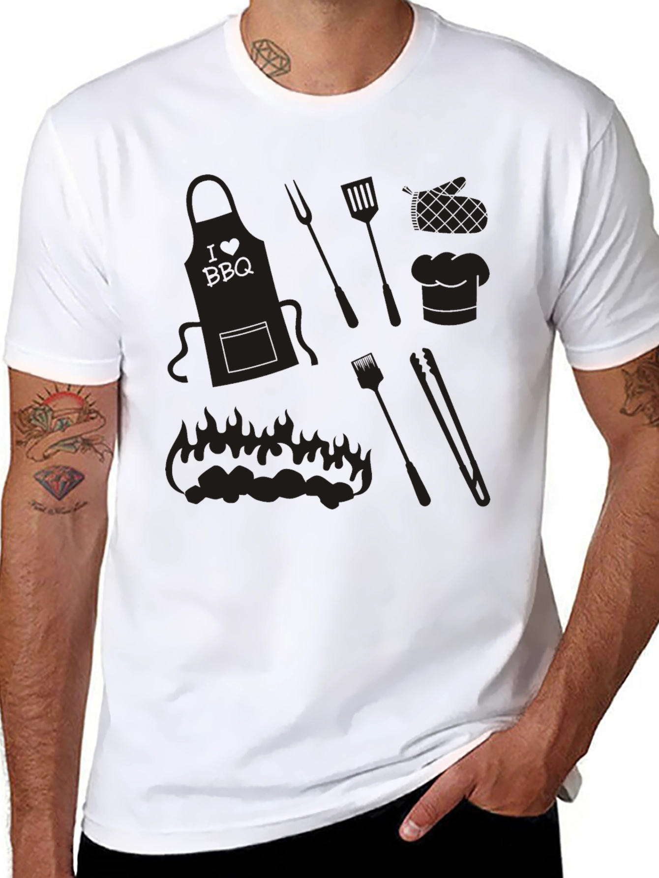 BBQ Lovers Black Graphic Tee