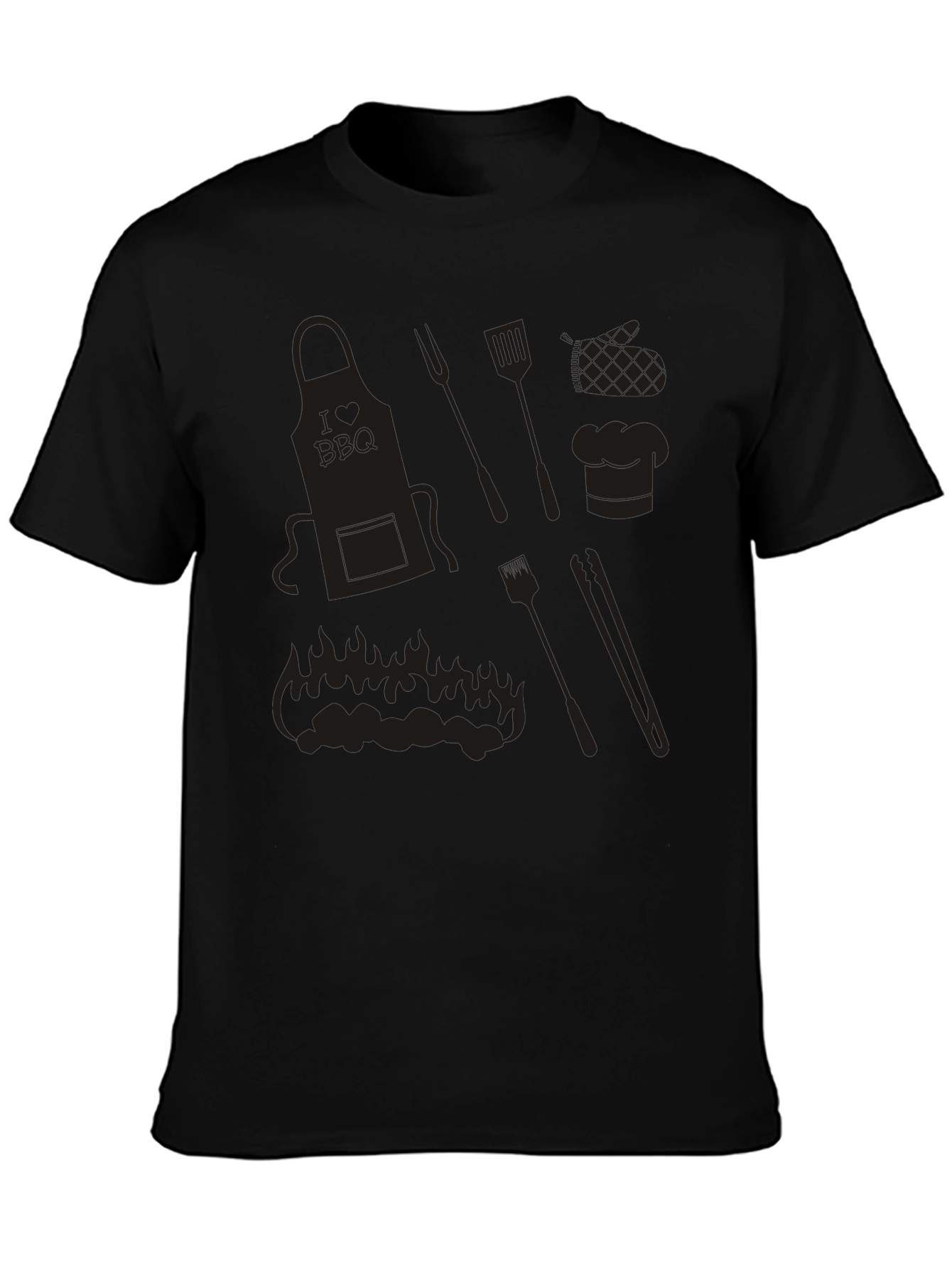 BBQ Lovers Black Graphic Tee