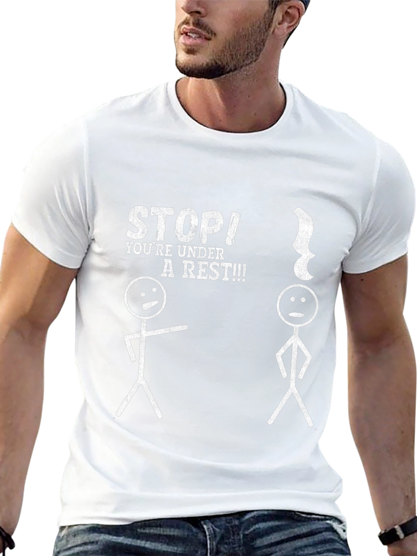 Stop! Youre Under A Rest Funny Music T-Shirt