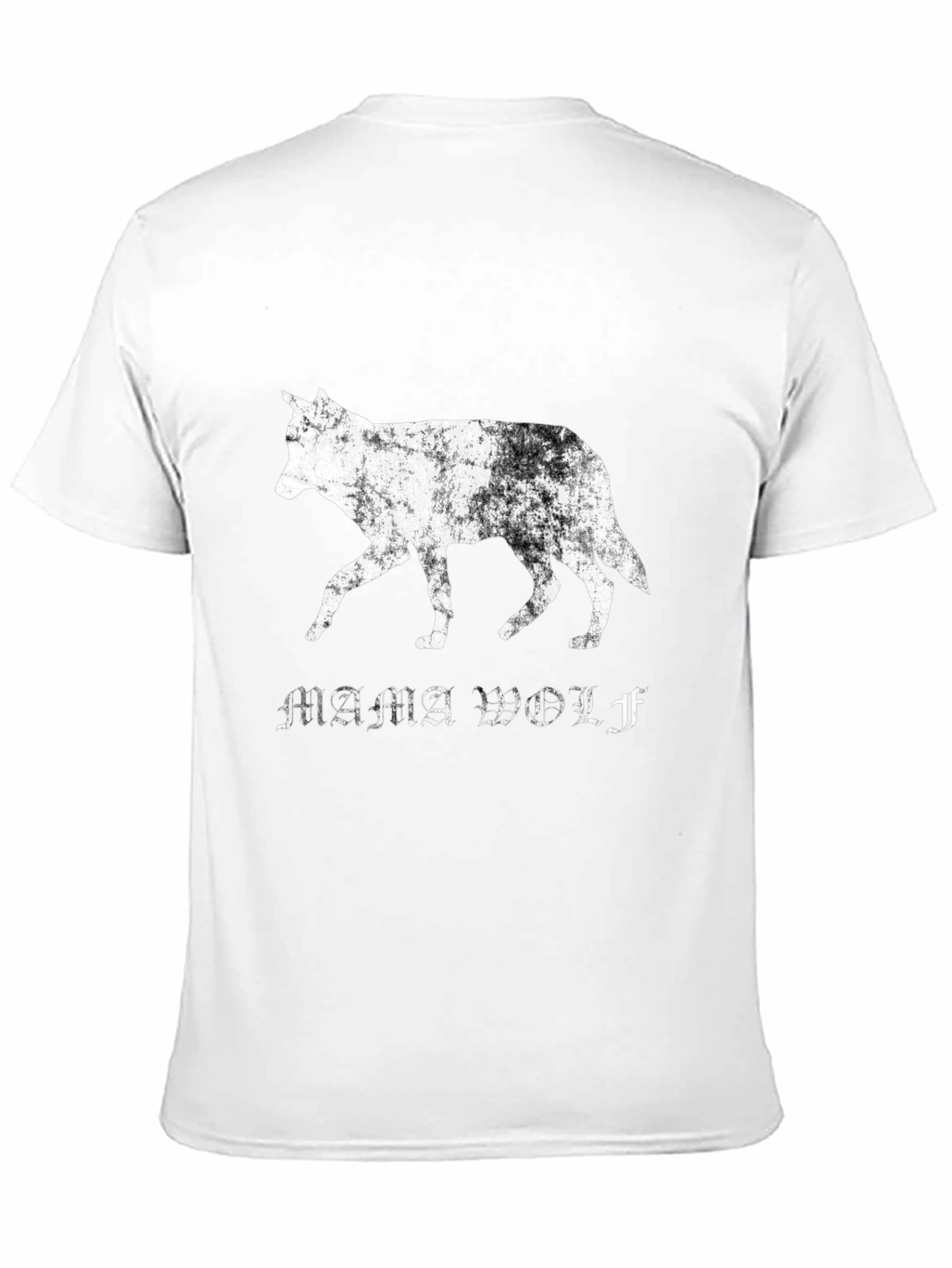Mama Wolf Graphic T-Shirt - Distressed Style