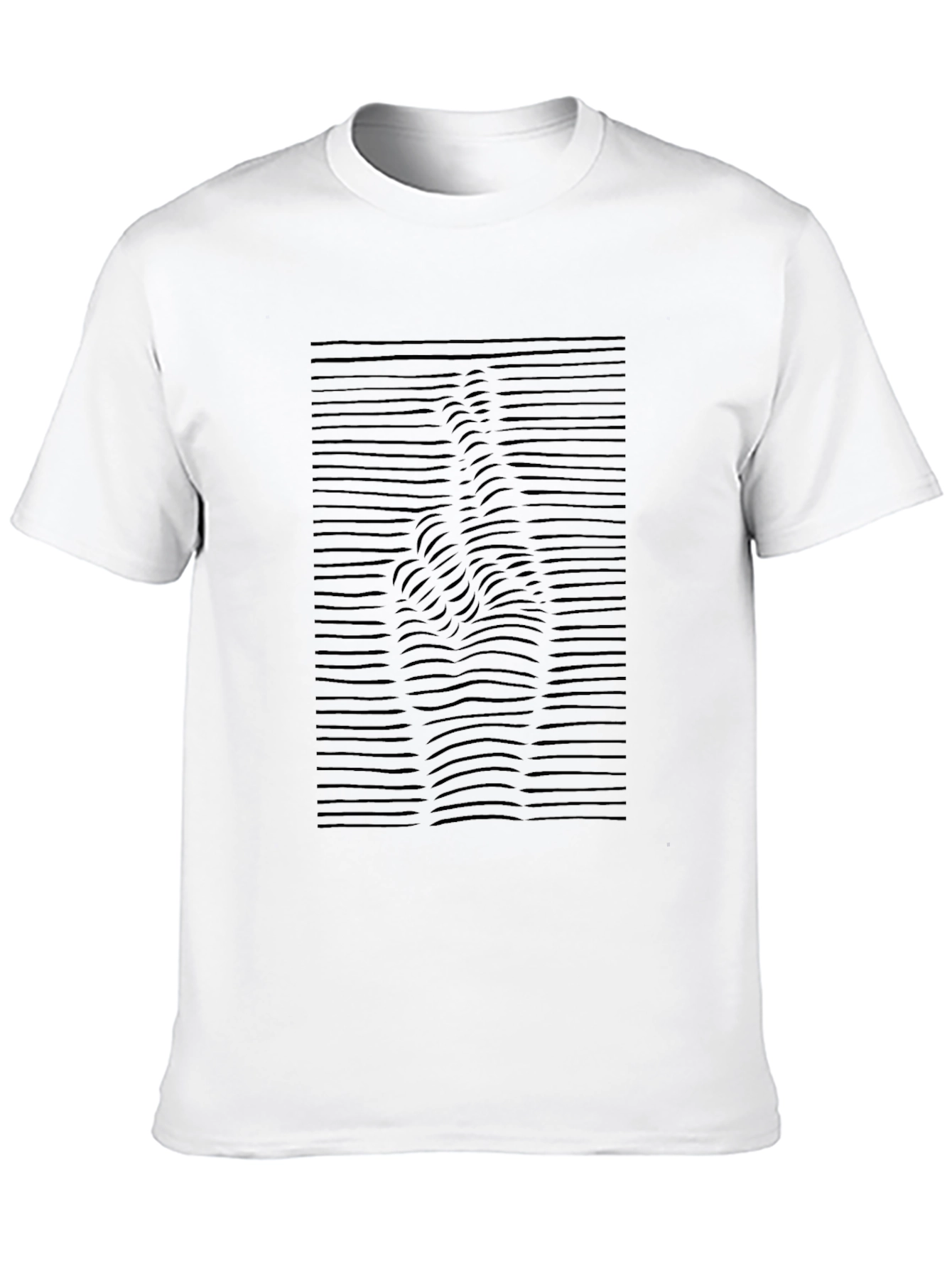 Optical Illusion Hand Graphic Black T-Shirt