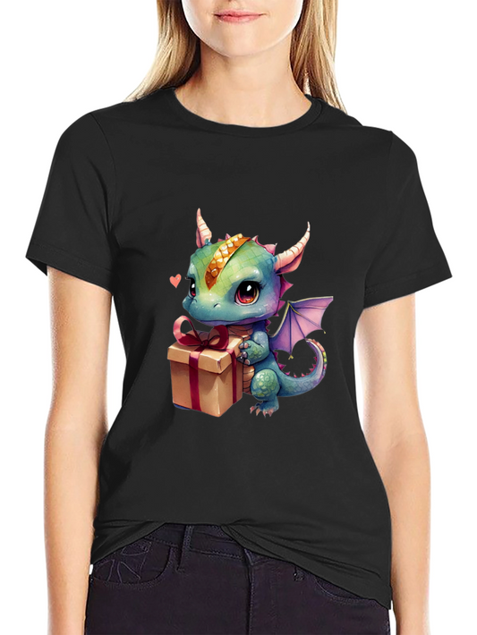 Dragon Gift T-Shirt - Cute Cartoon Animal Tee