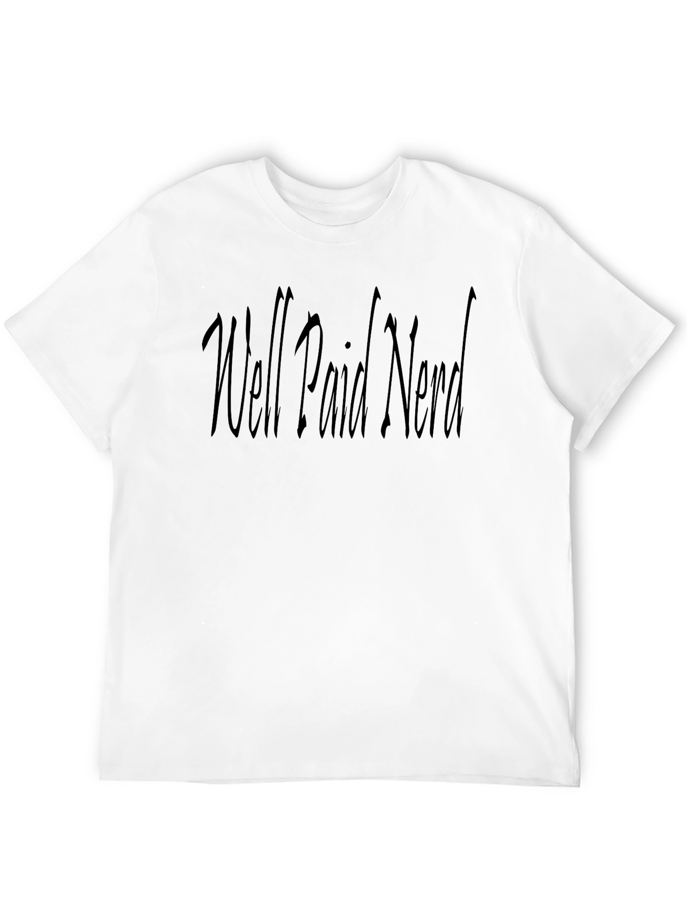 Well Paid Nerd T-Shirt - Black Crew Neck Tee