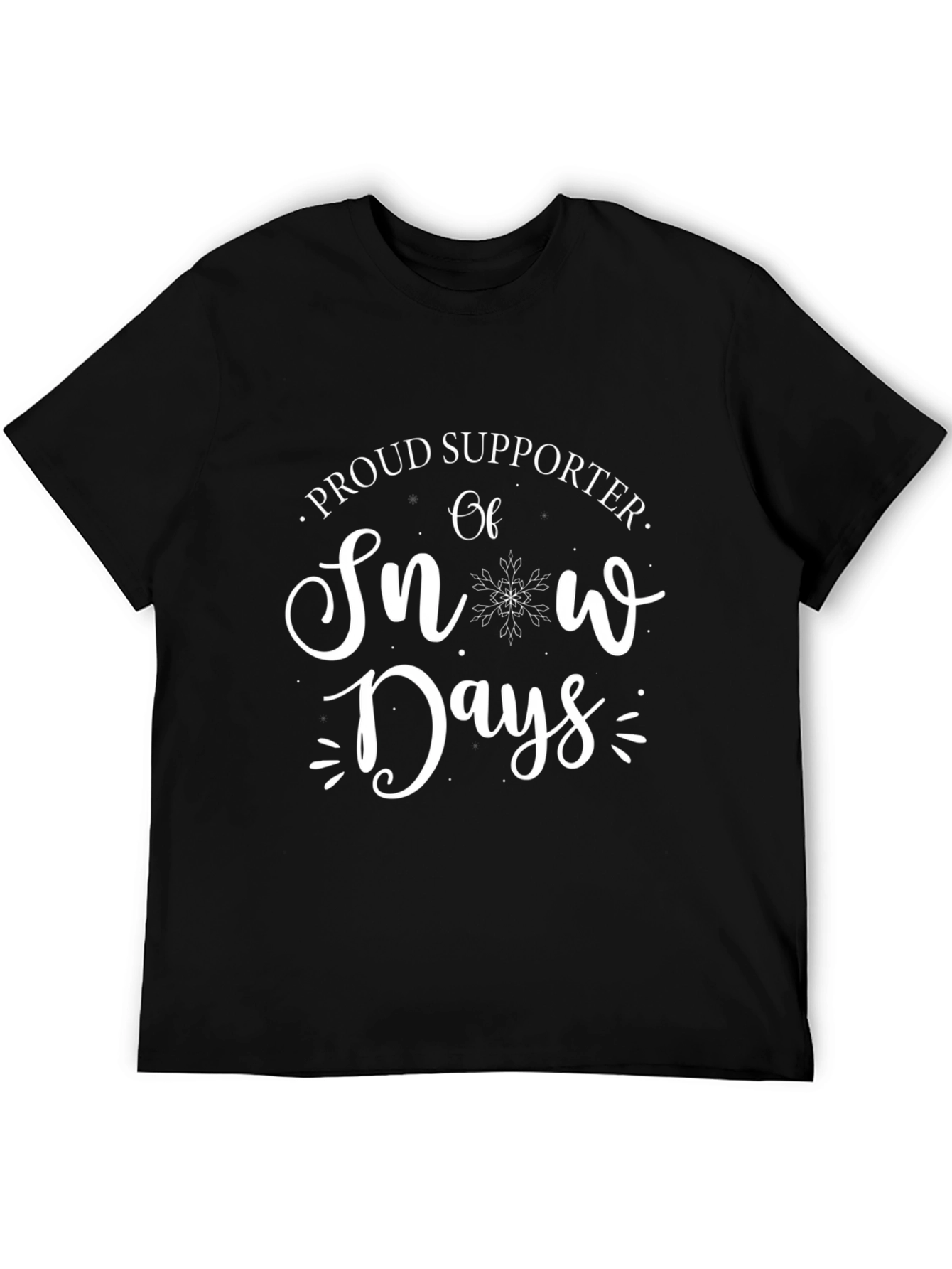 Proud Supporter of Snow Days Black Graphic T-Shirt