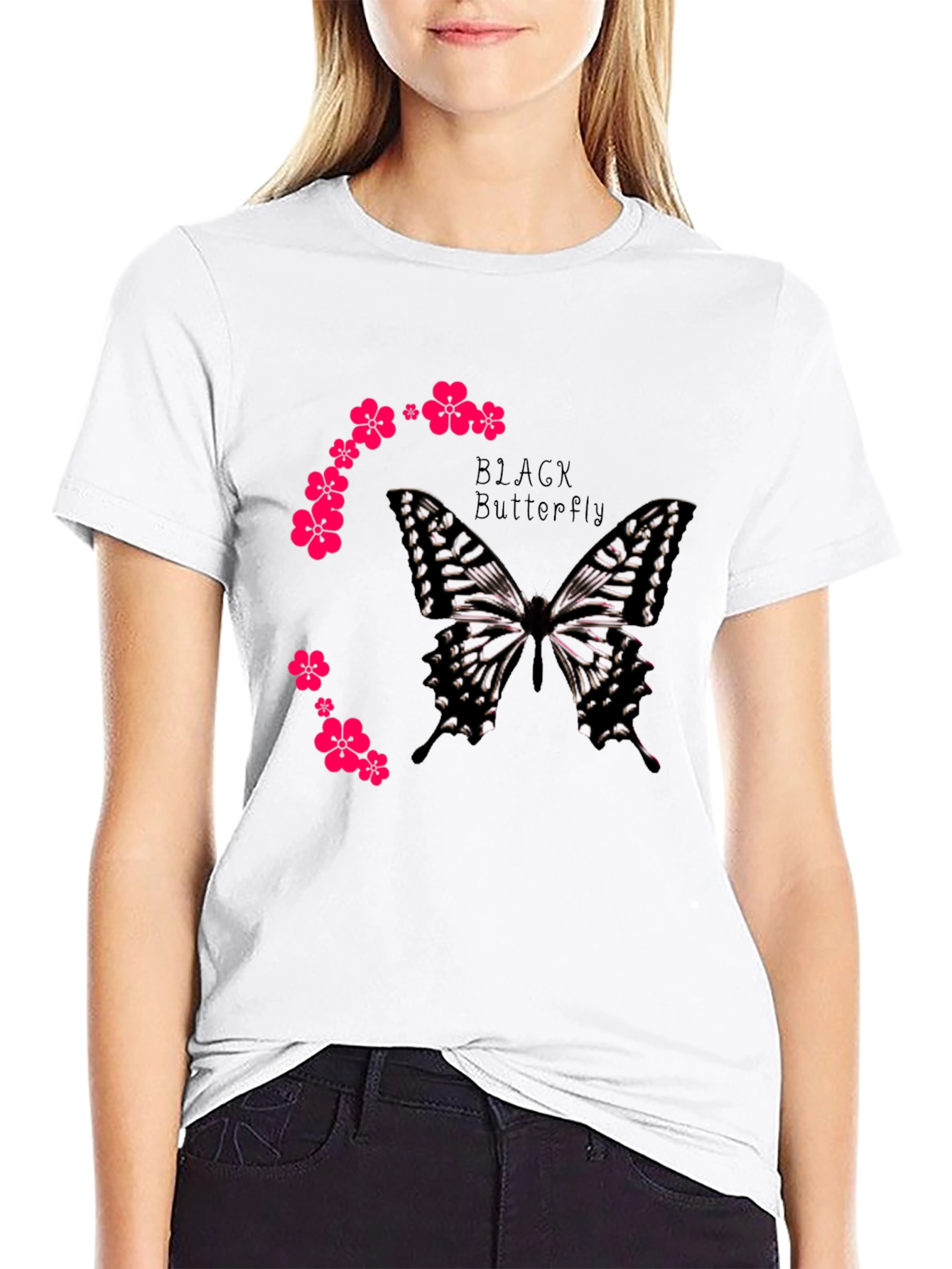 Black Butterfly Graphic Tee