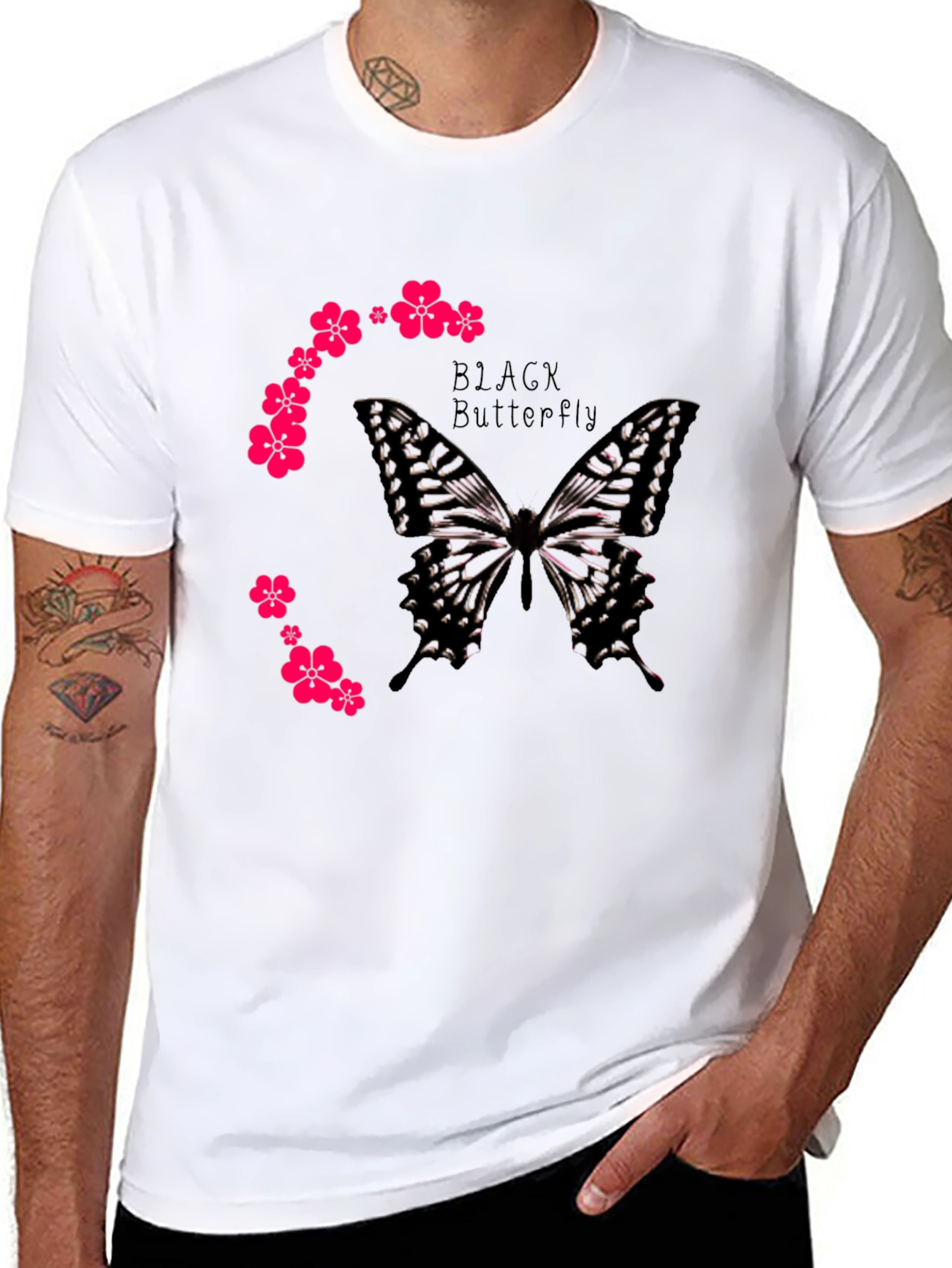 Black Butterfly Graphic Tee