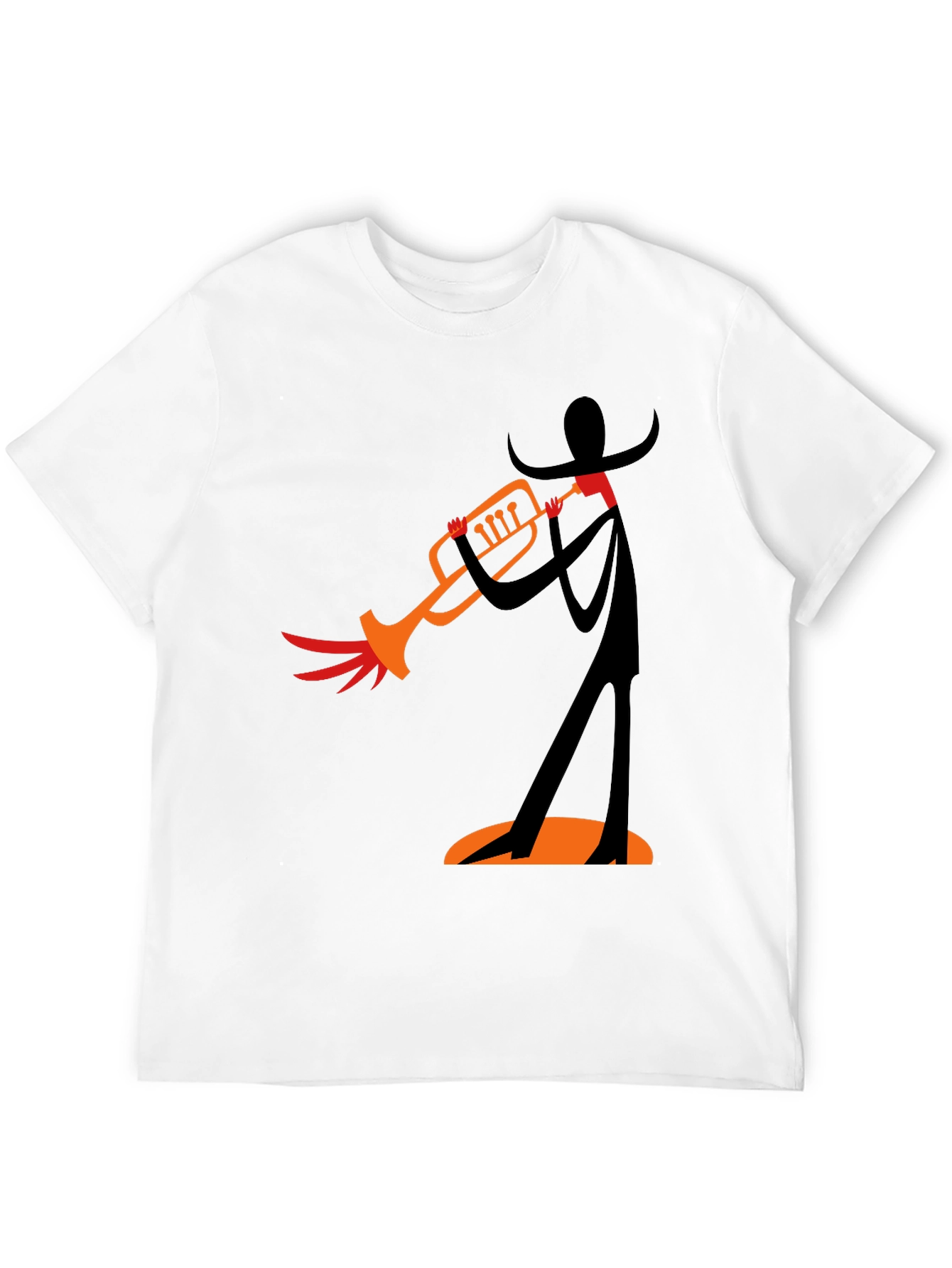 Cool Jazz Musician Graphic Black T-Shirt