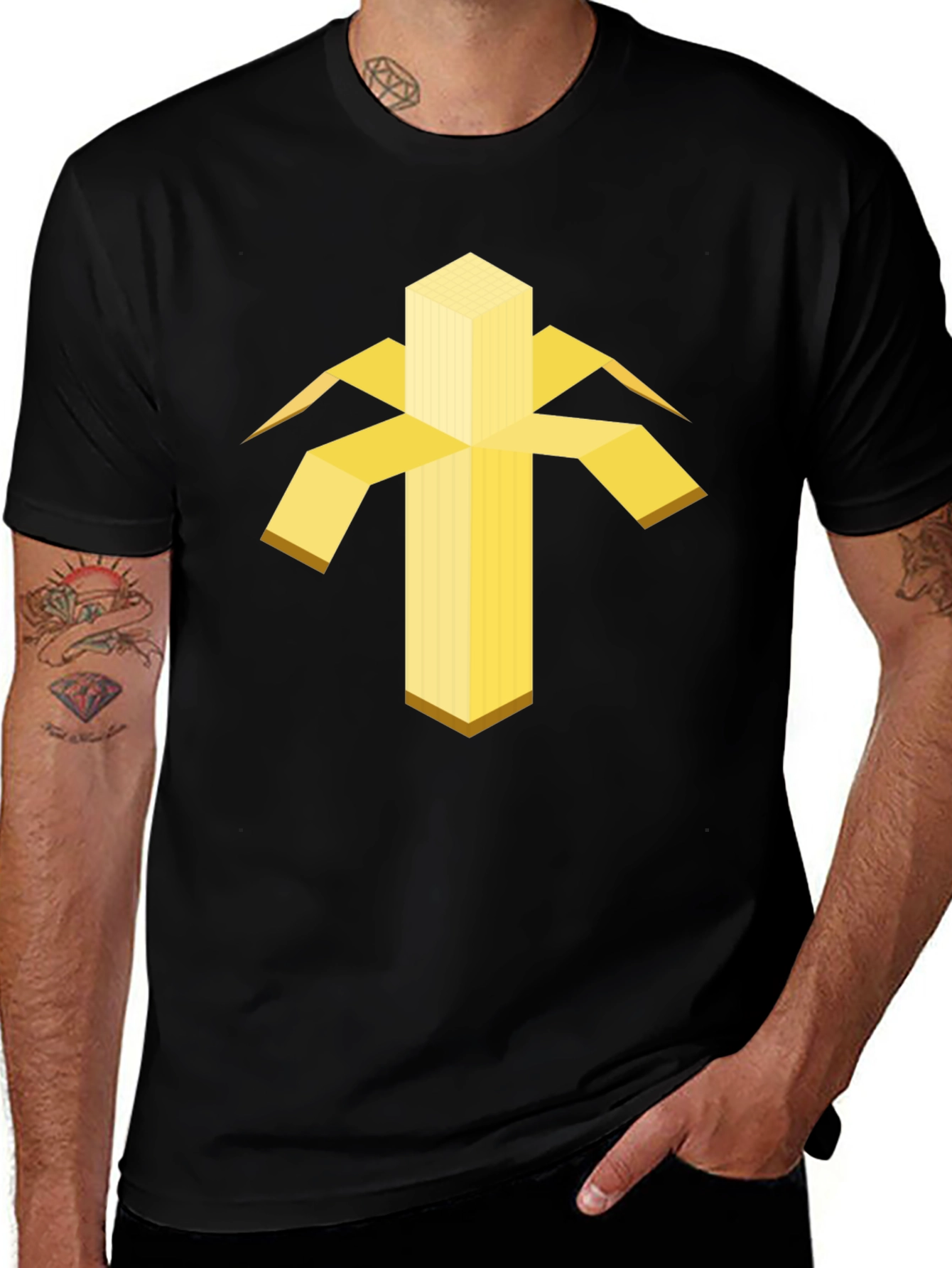Geometric Banana Graphic Tee