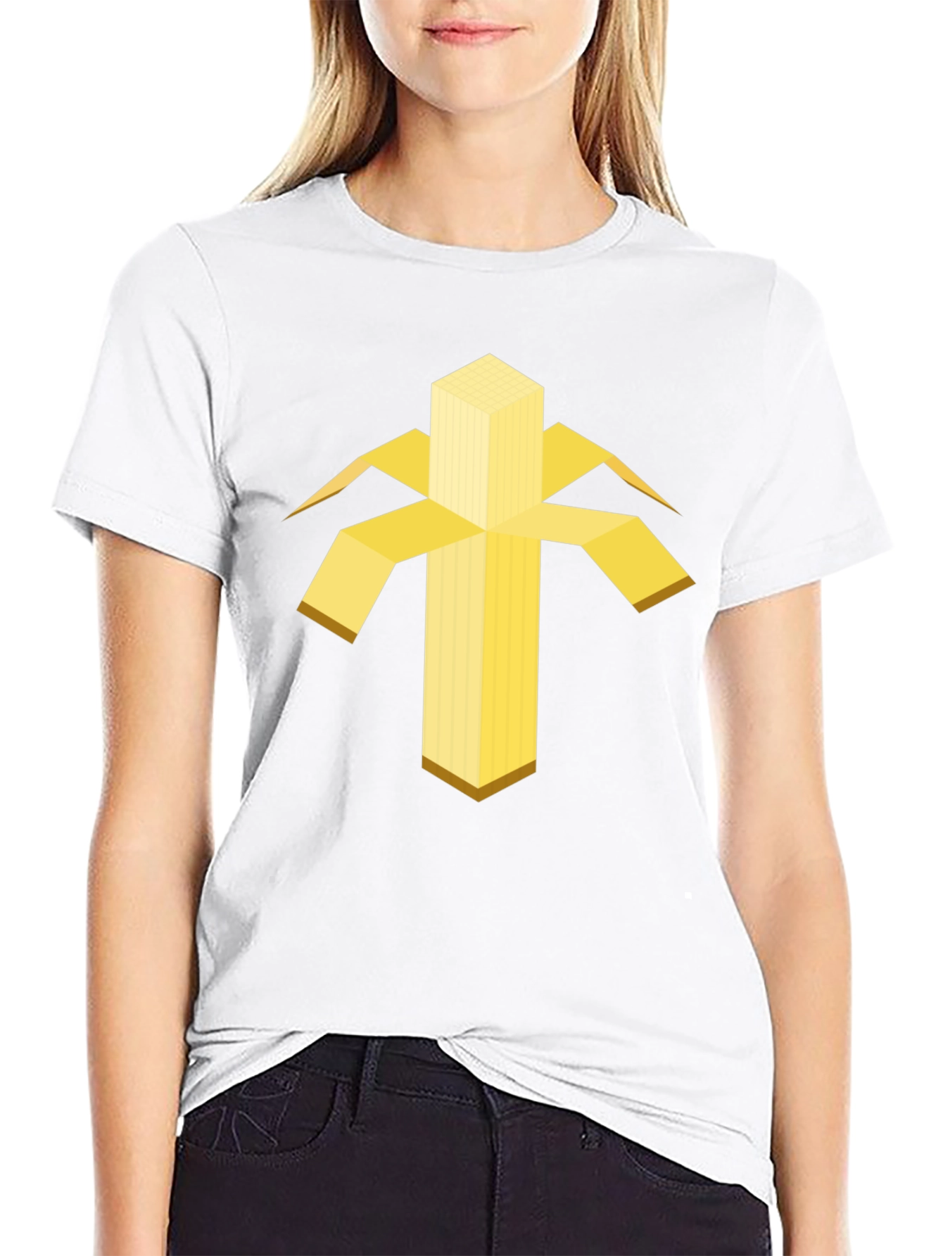 Geometric Banana Graphic Tee