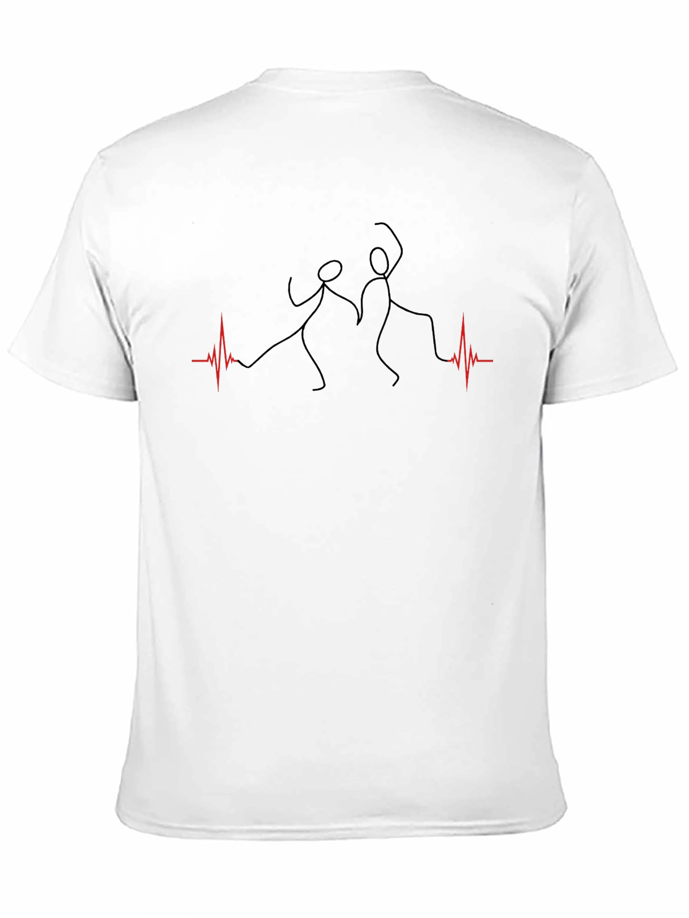 Dancing Heartbeat Graphic Tee - Black