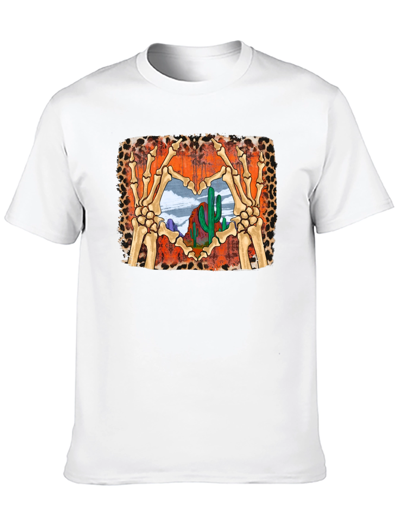 Desert Heart Skeleton Hands Graphic Tee