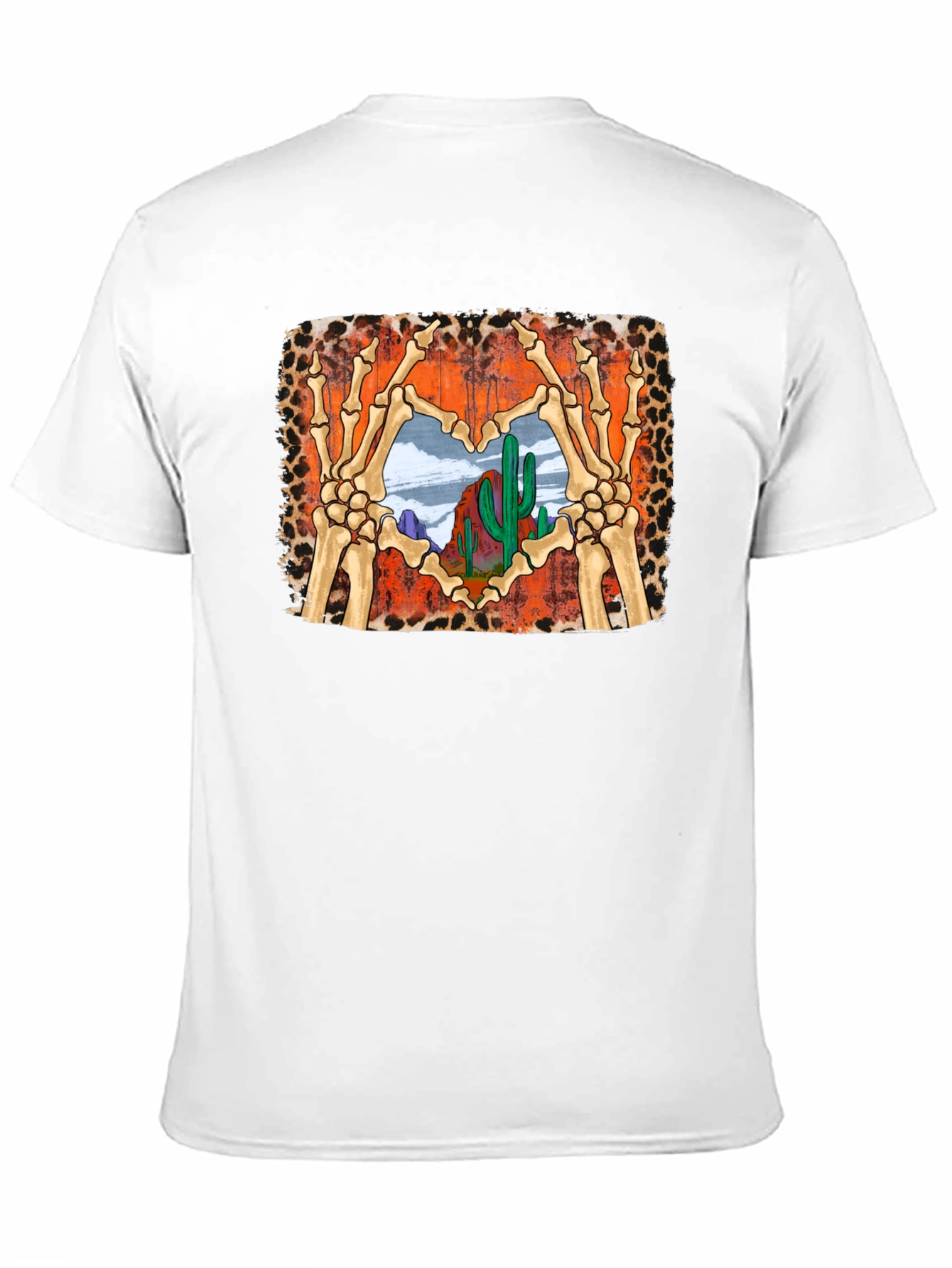 Desert Heart Skeleton Hands Graphic Tee