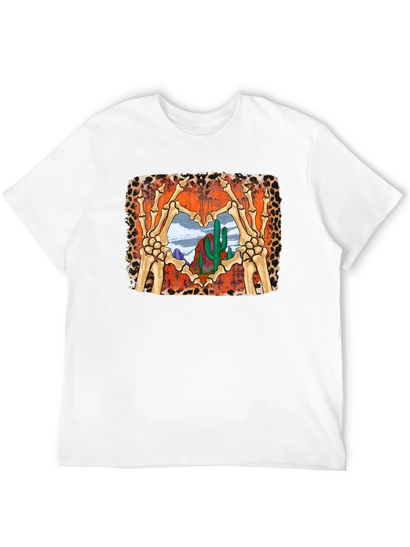 Desert Heart Skeleton Hands Graphic Tee