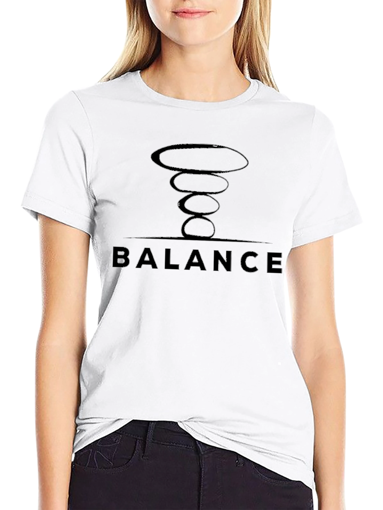 Zen Balance Graphic T-Shirt - Black